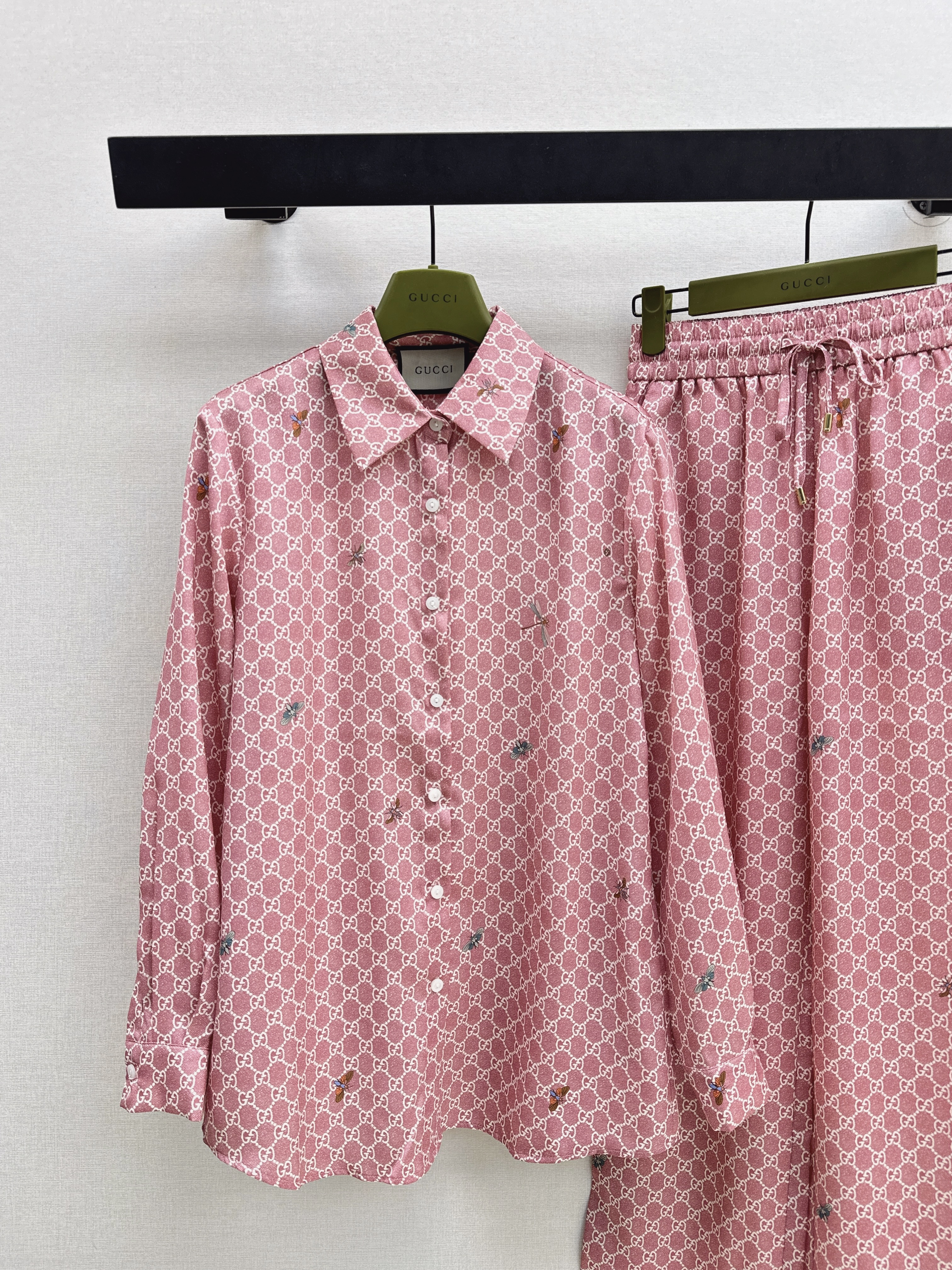 Guc 26ss print shirt pants set