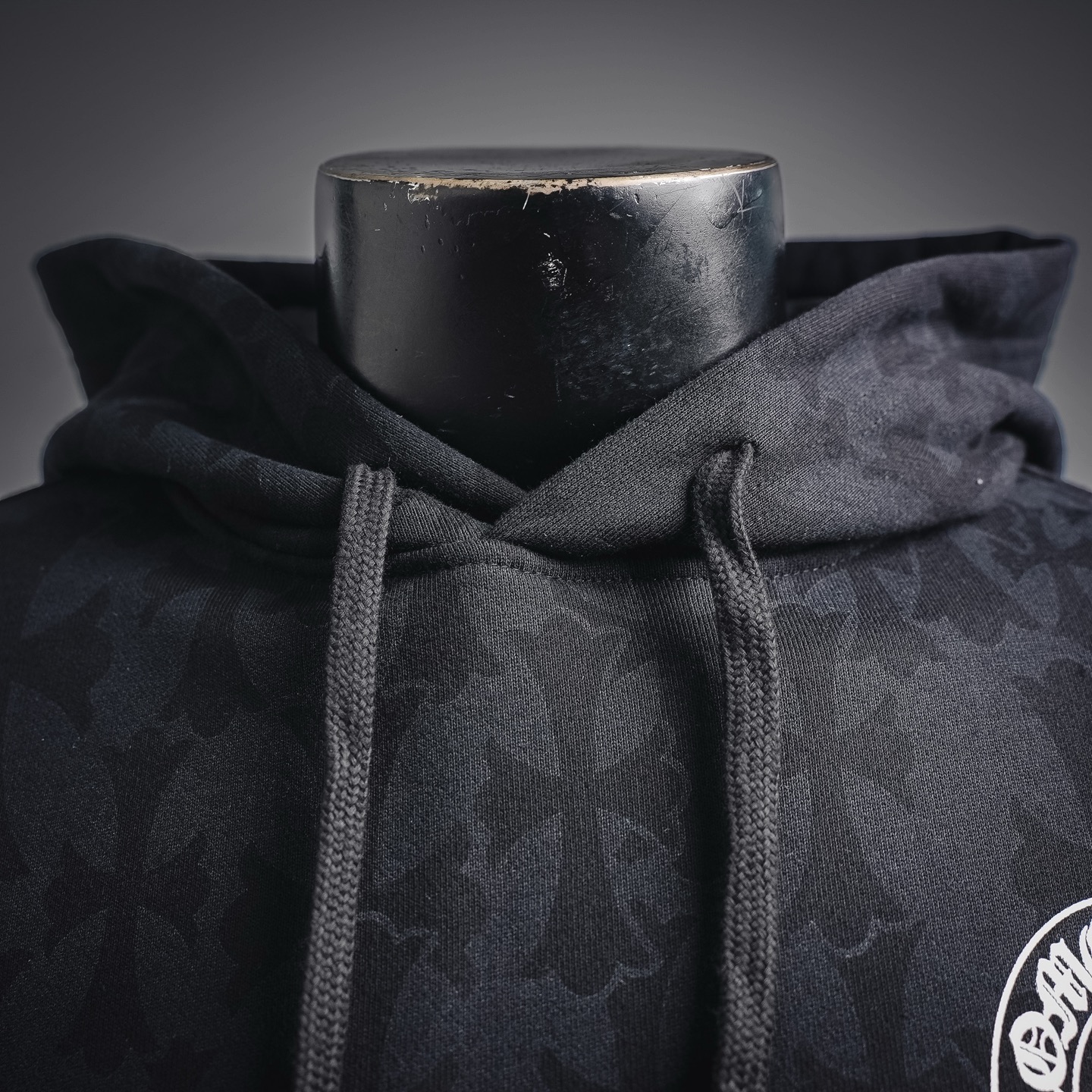 Chrome tonal all-over hoodie