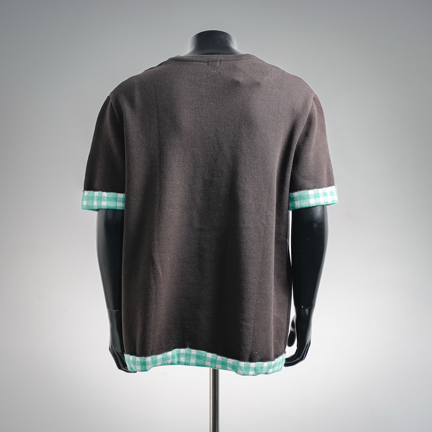 Loe plaid knit t-shirt