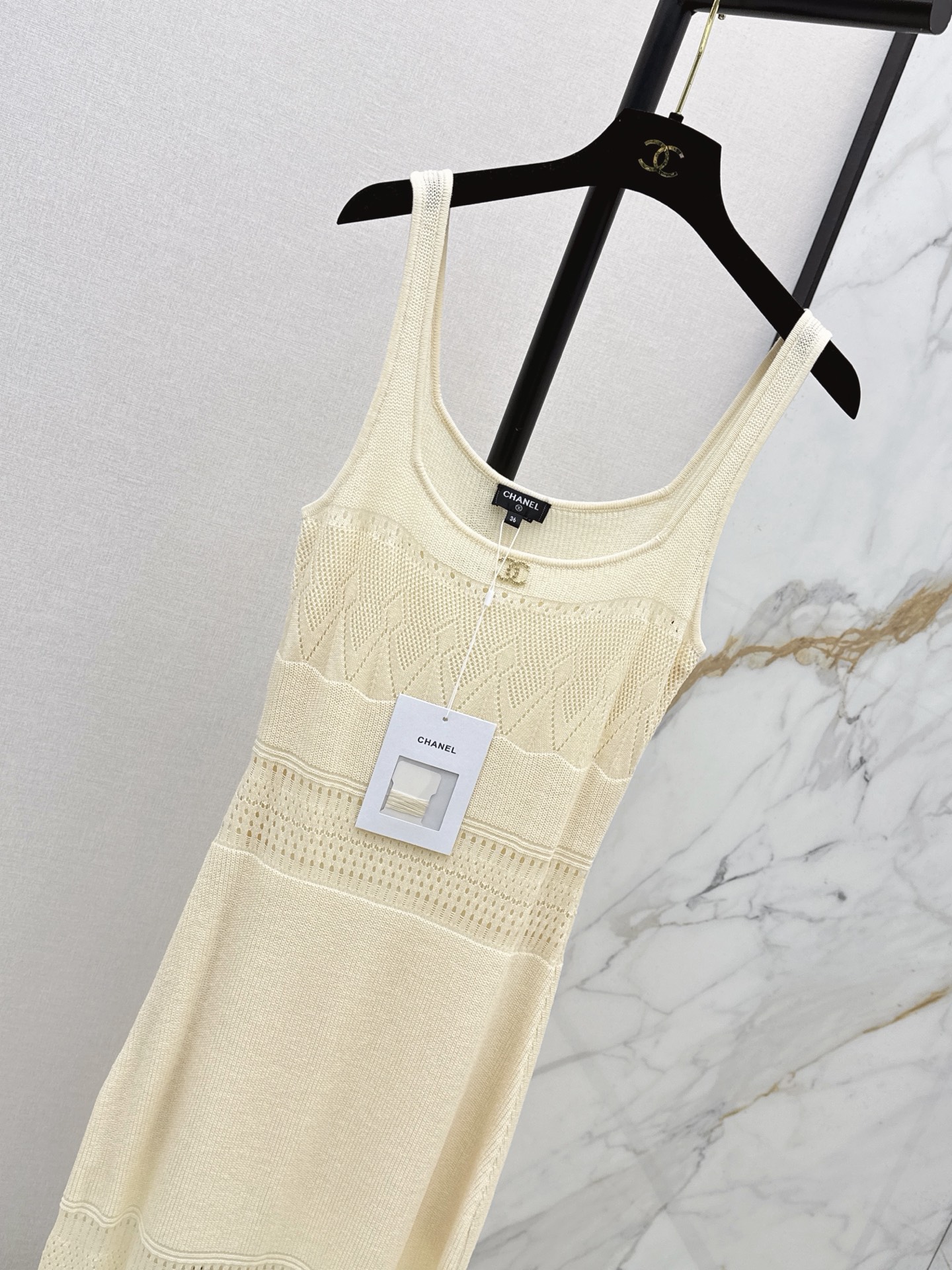 Chan 26ss hollow slip dress