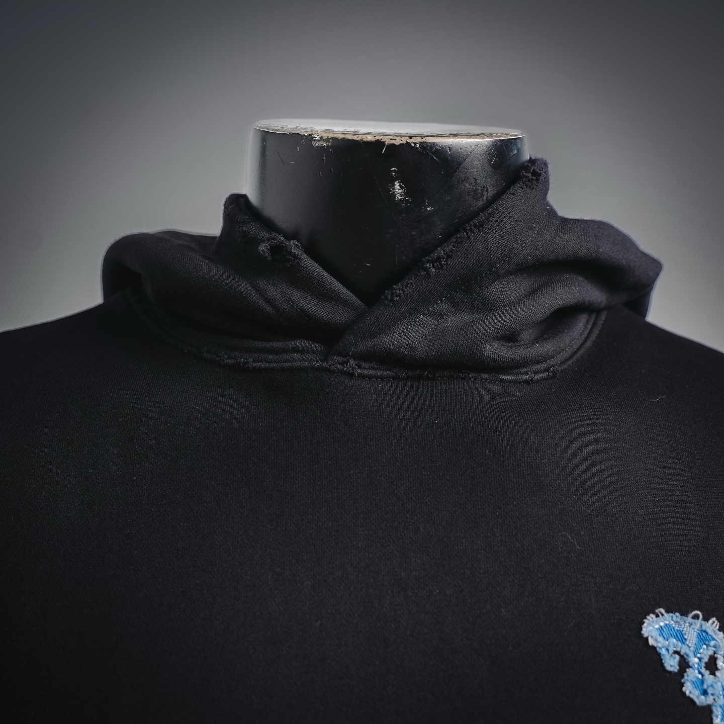 Louis applique ripped hoodie