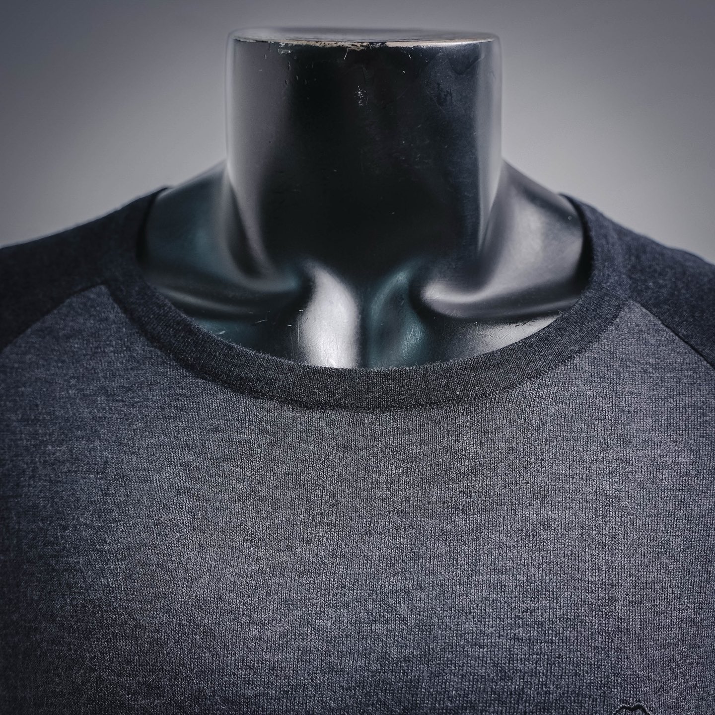 Chrome embroidered knit sweatshirt
