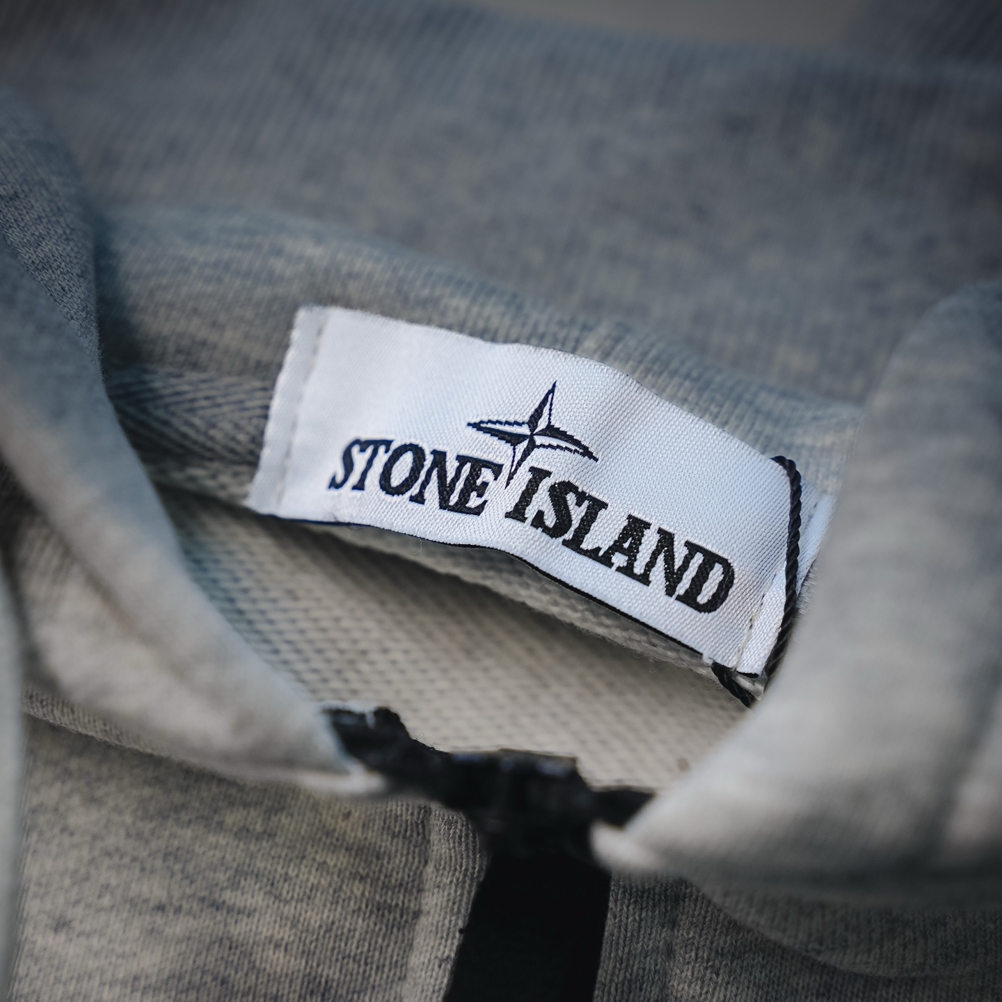 Stone zip-up cardigan hoodie