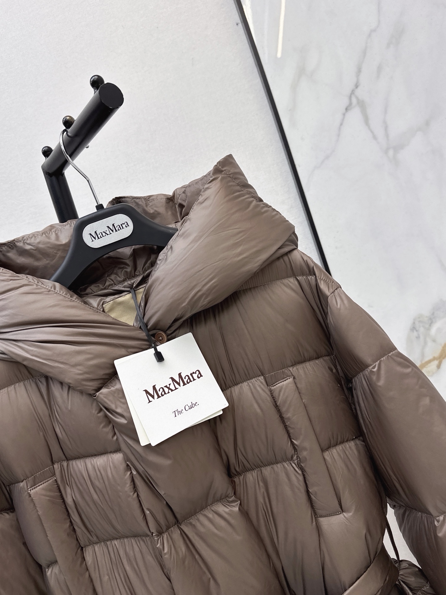Max 26fw long hooded down jacket