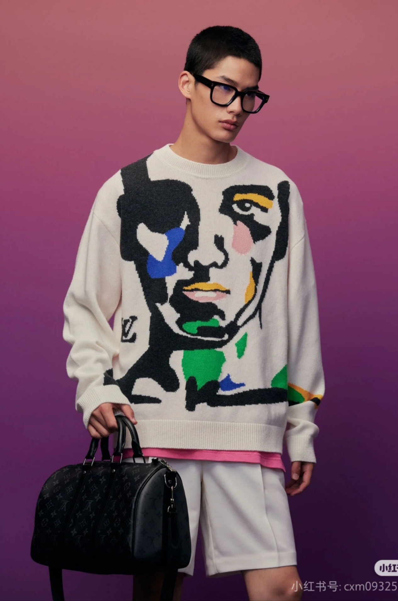Louis artistic graphic sweater