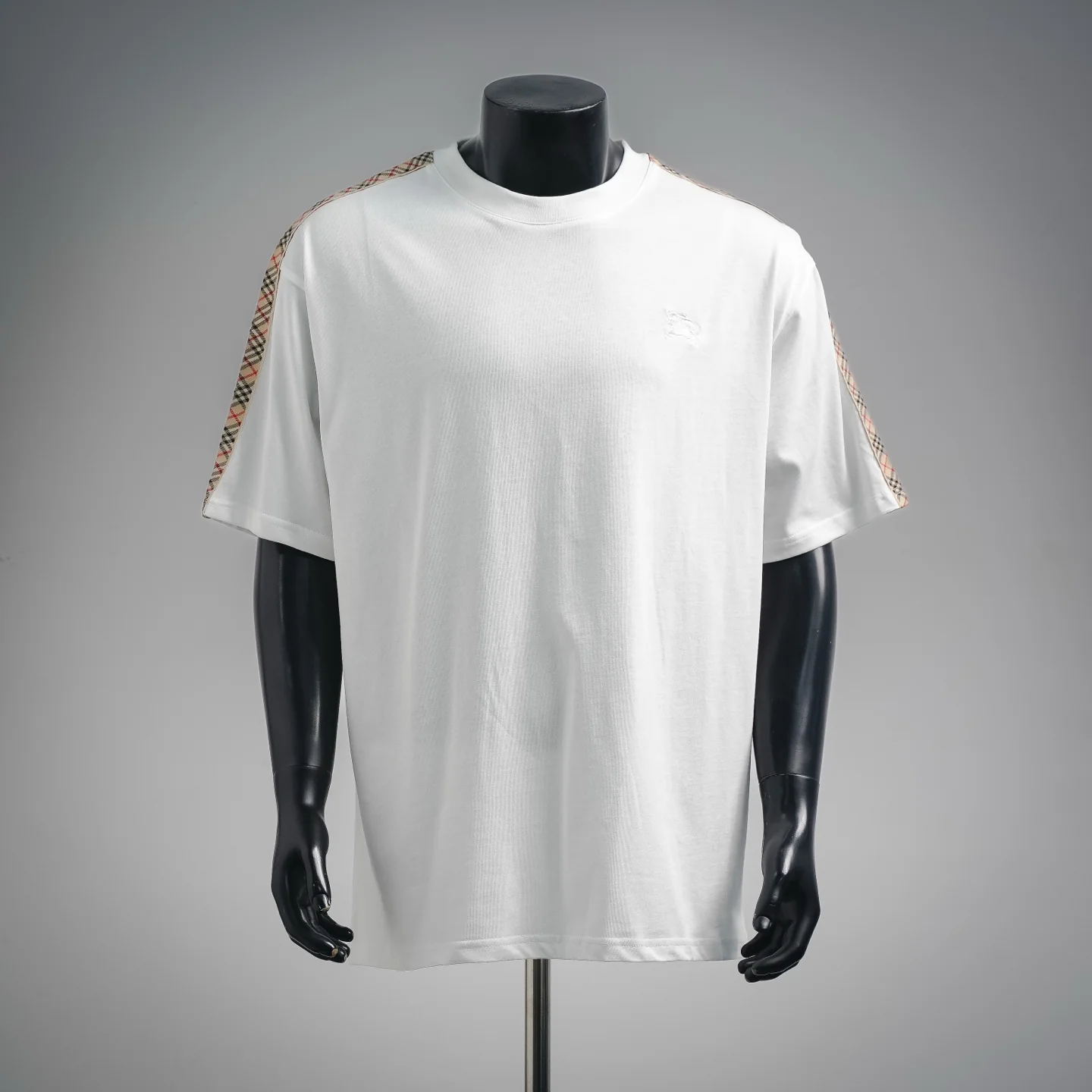 Bur plaid embroidered t-shirt