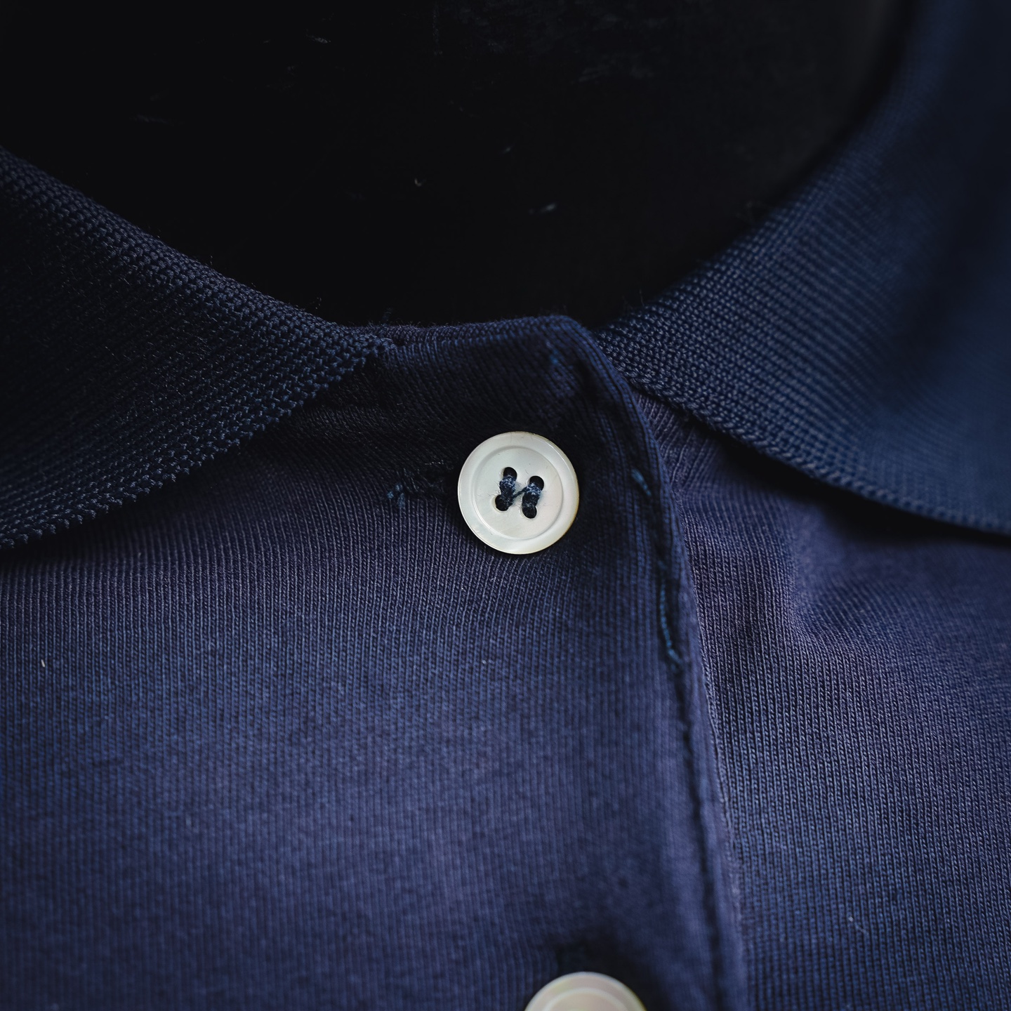 Miu two-layer polo sweatshirt