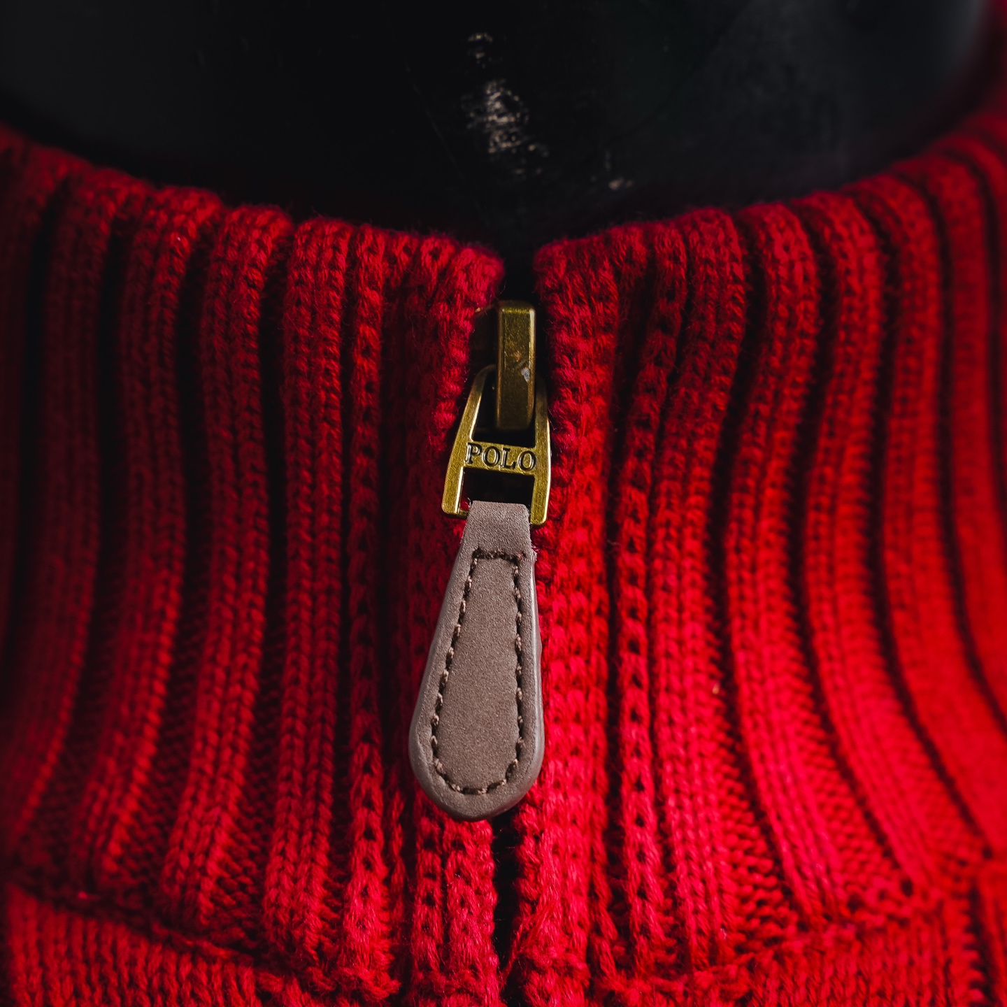 Ralph knit sweater zip-up coat
