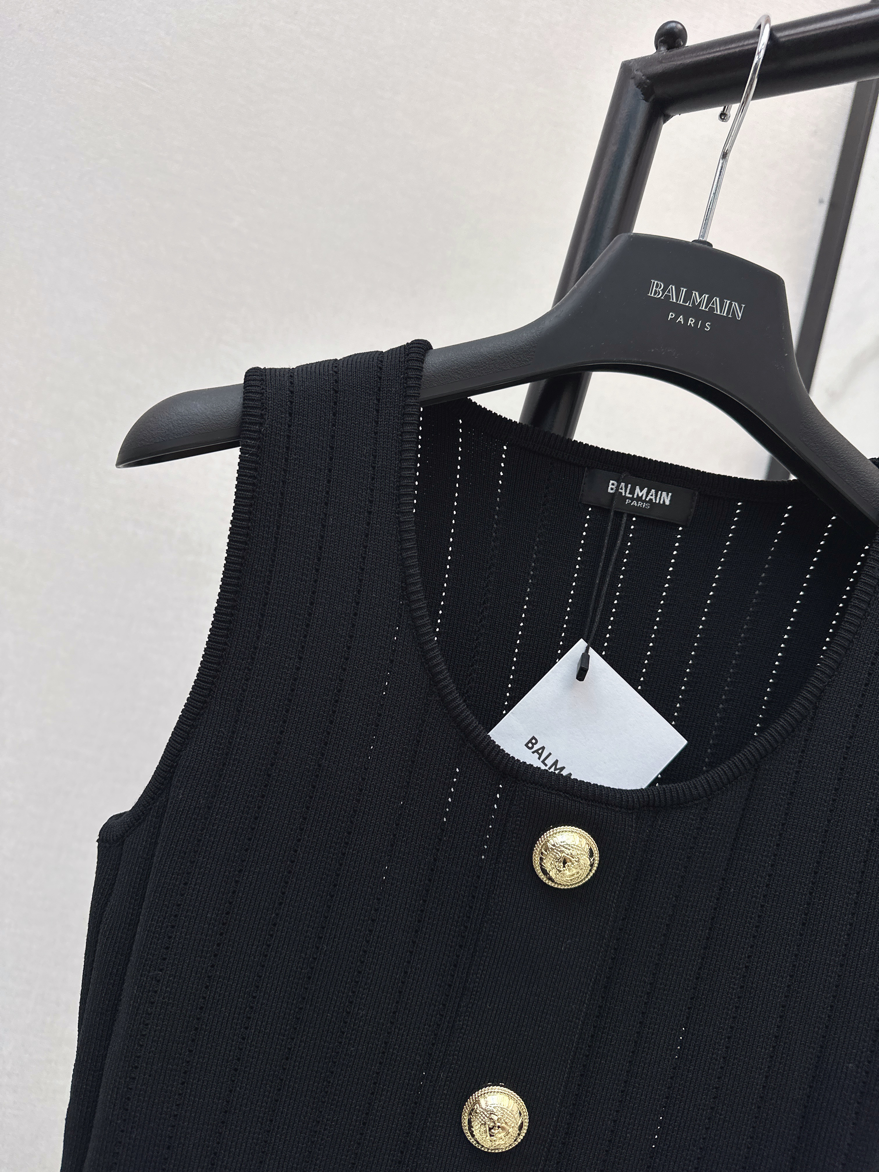 Bal 26ss sleeveless knit dress