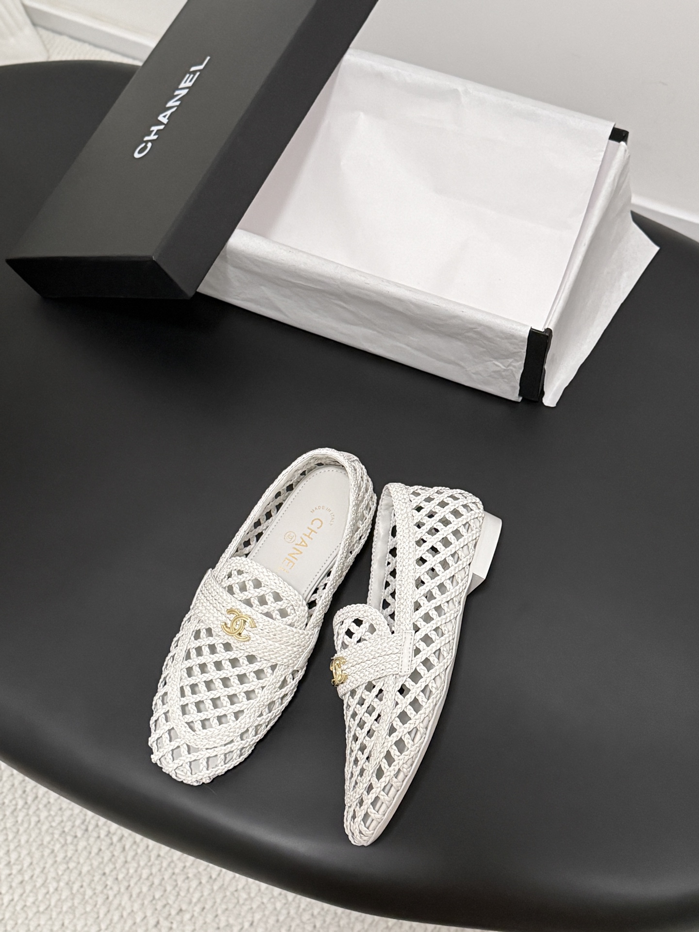 Chan 26ss woven loafers