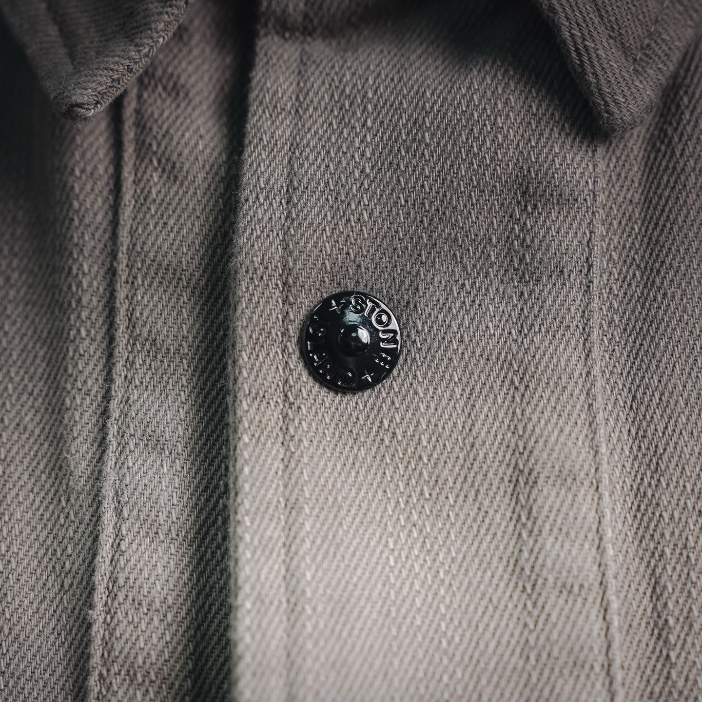 Stone washed utility jacket