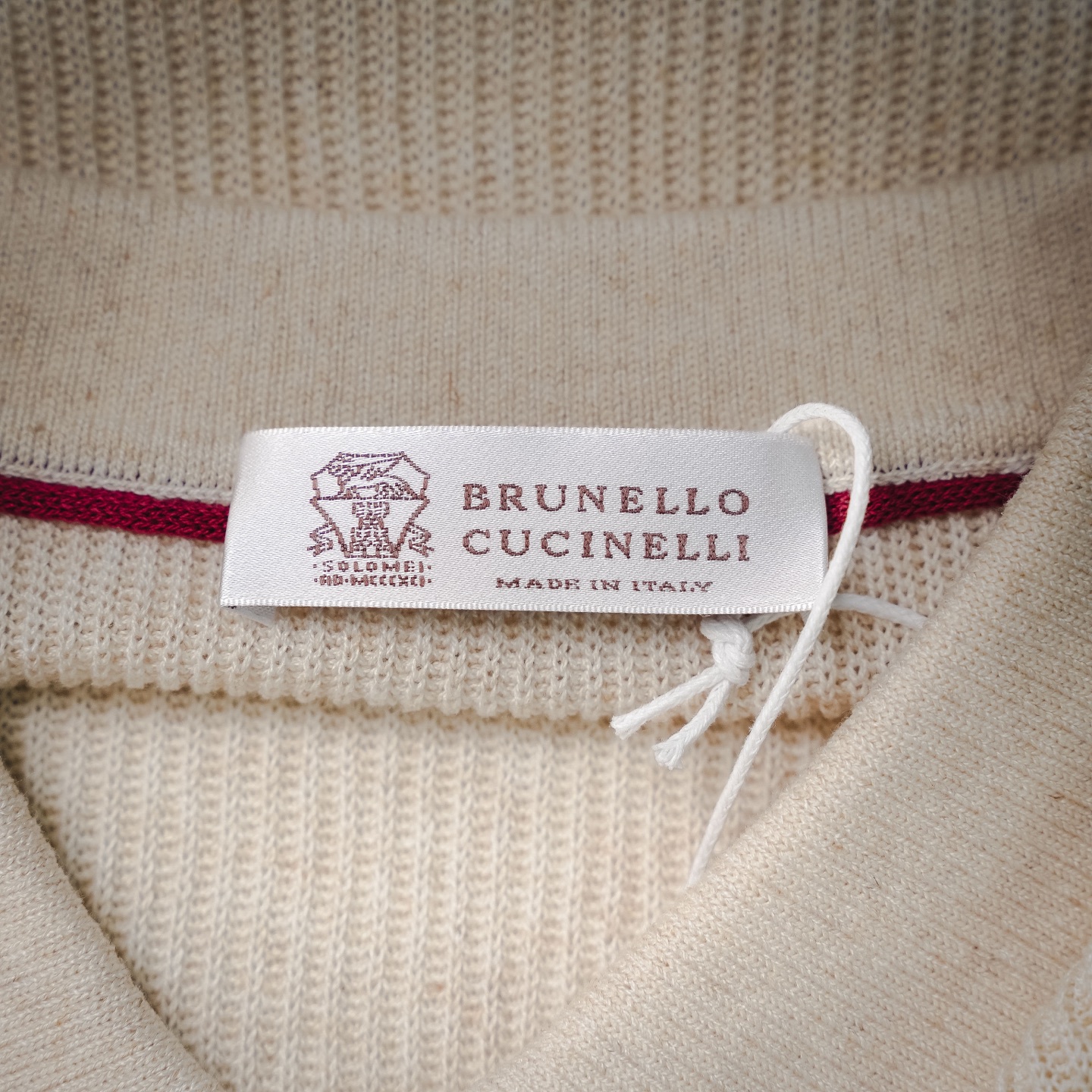 Brunello collared ribbed Polo