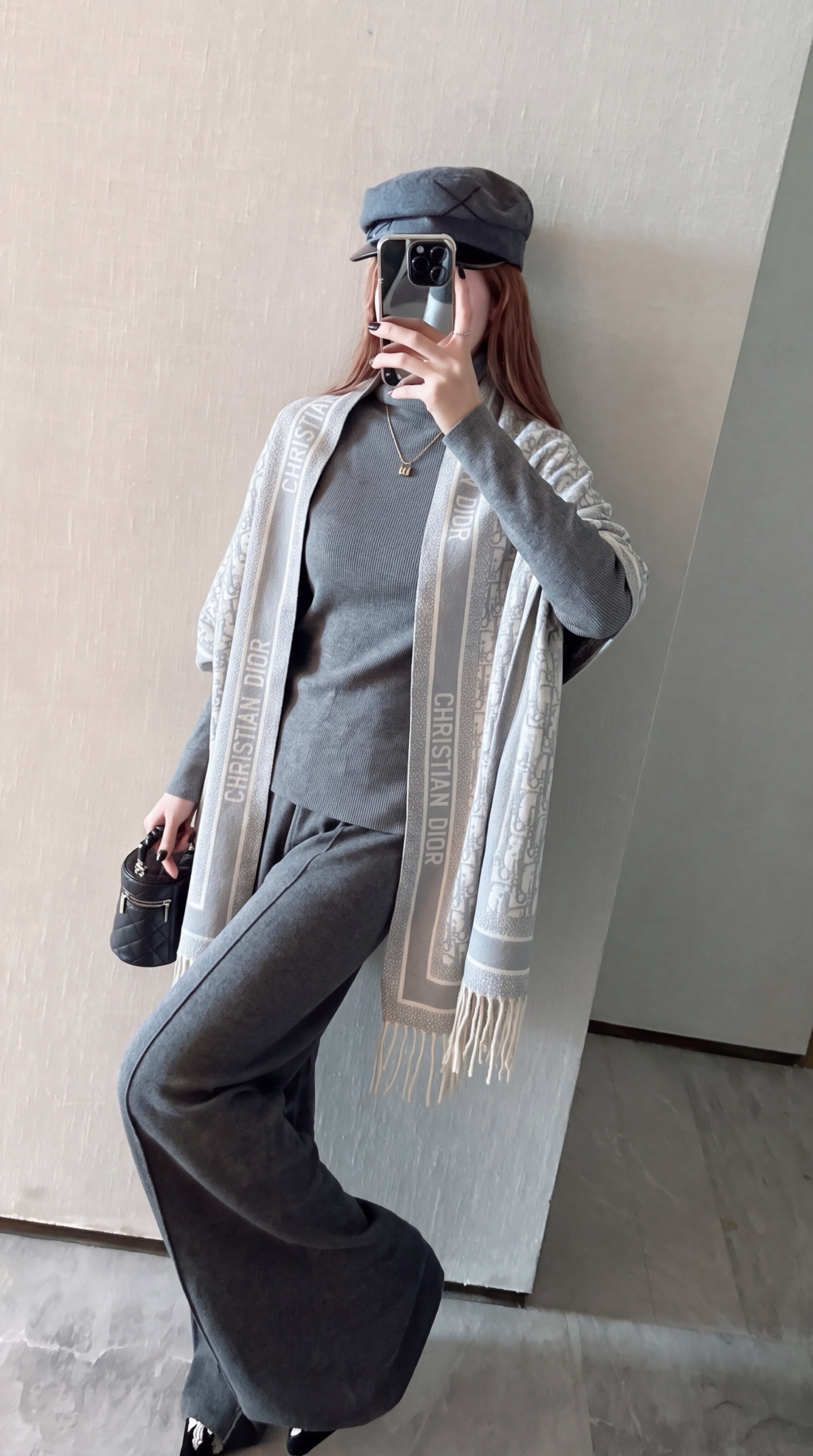 CD 26fw knit shawls basic tee pants sets
