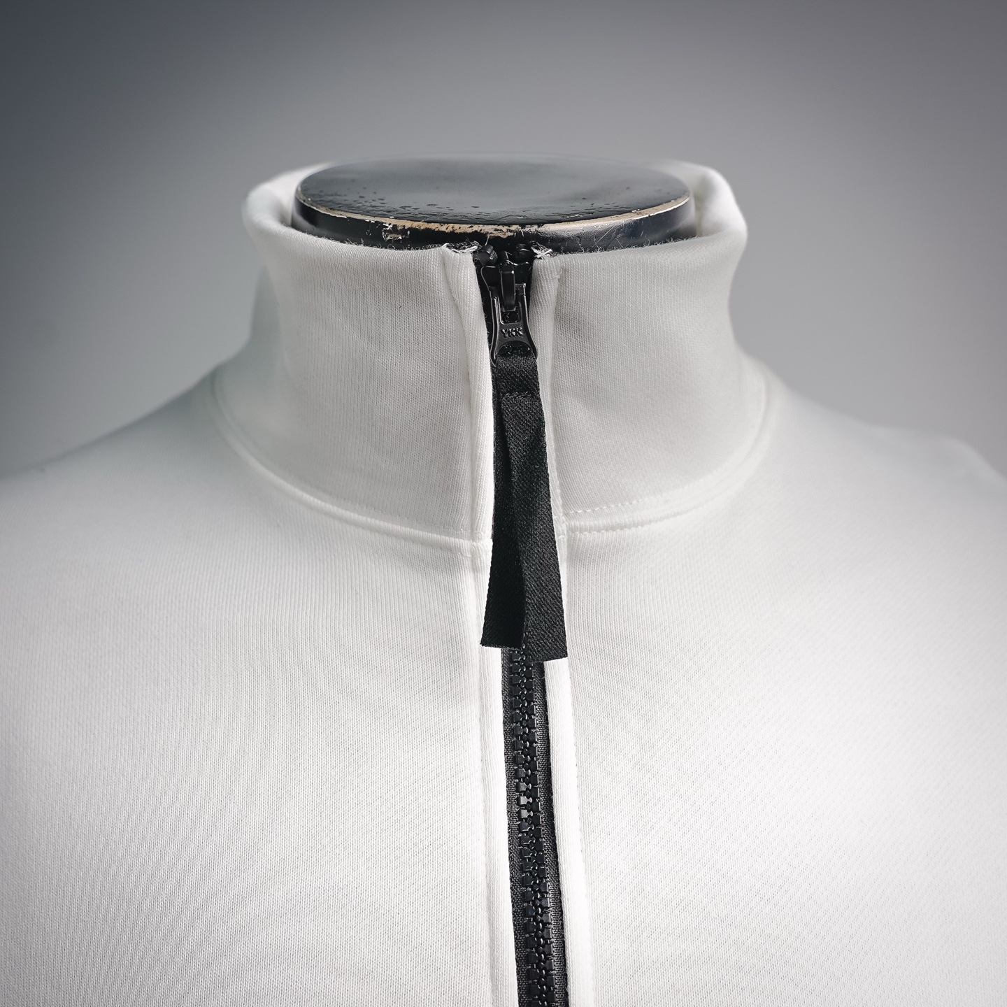 Stone zip-up sweatshirt