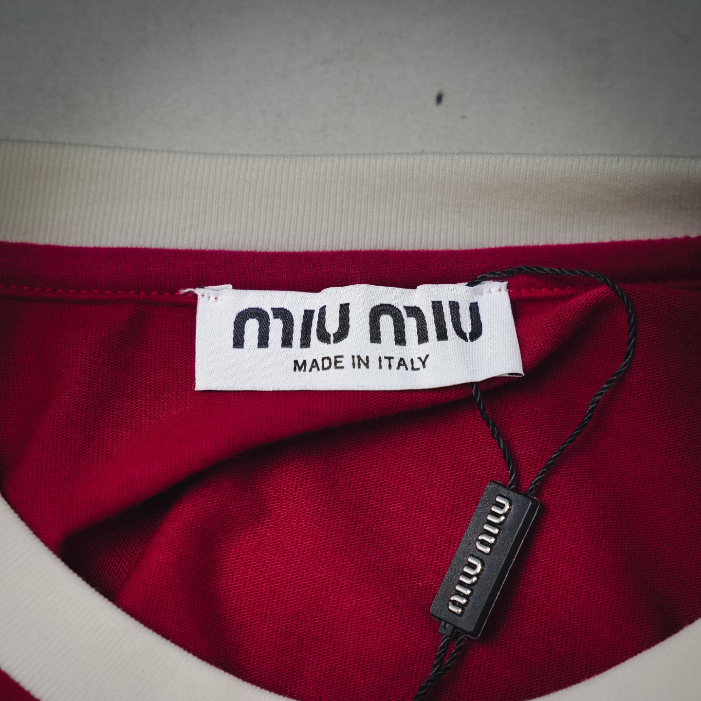 Miu splicing sweatshirt
