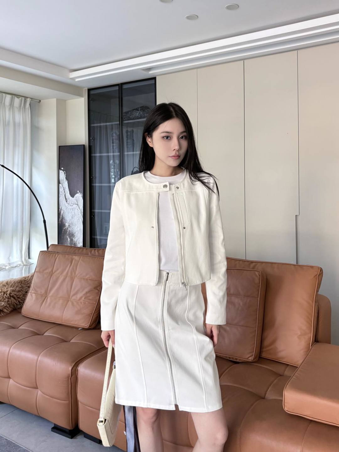 Her 26ss zip-up skirt