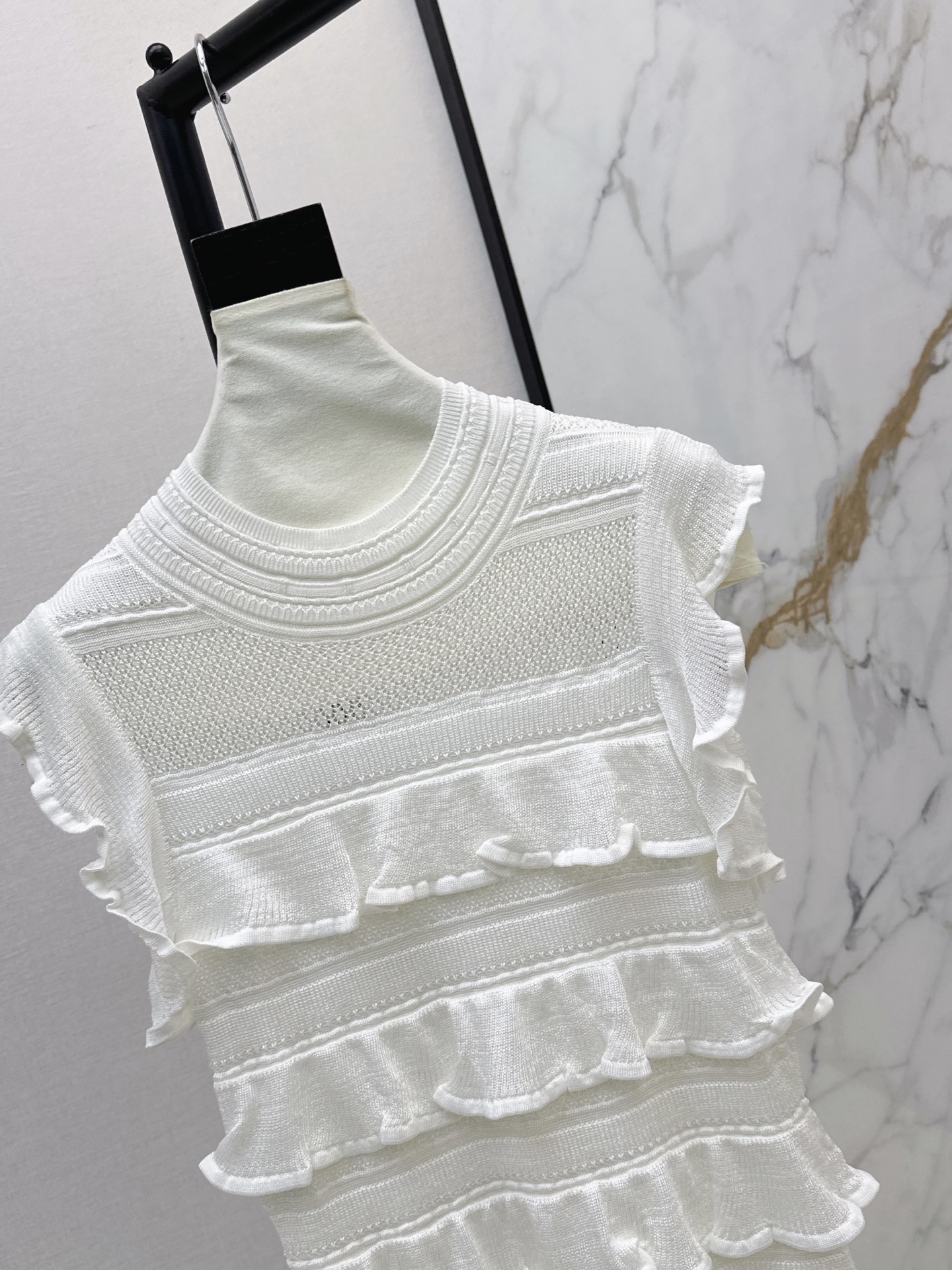 Chol 26fw layered knit dress