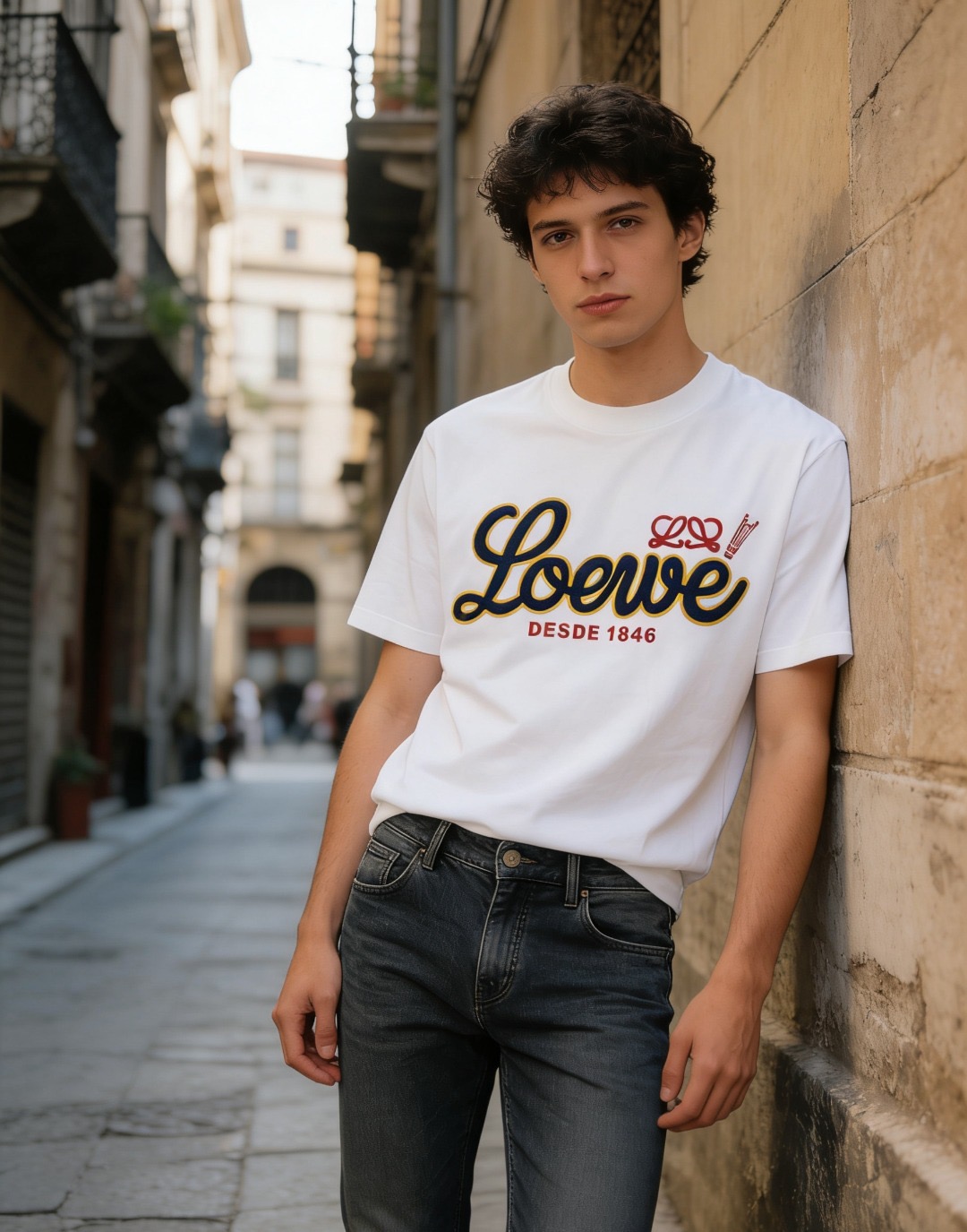 Loe patch letter t-shirt