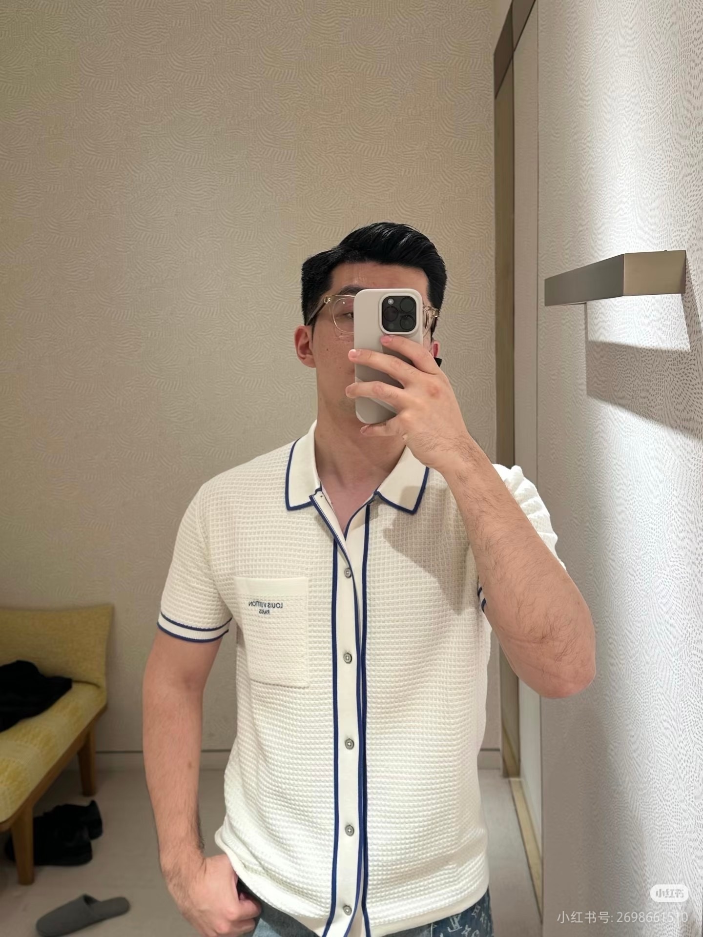 Louis pocket badge knit t-shirt