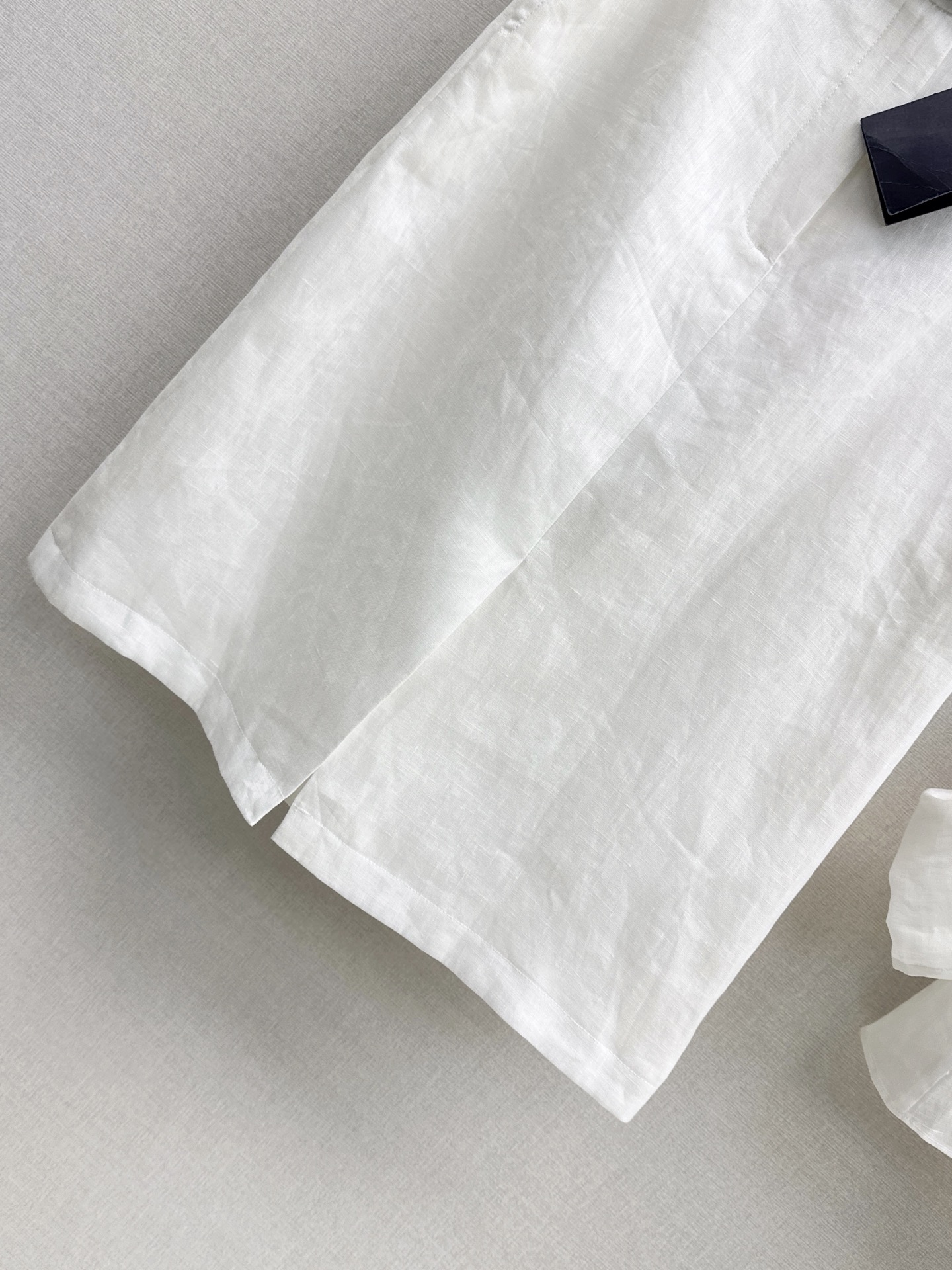 Pra 26ss linen belted skirt
