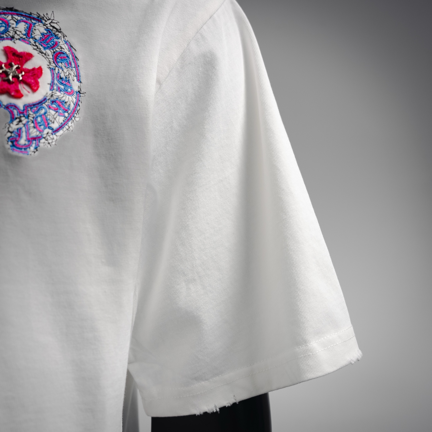 Chrome cross applique t-shirt
