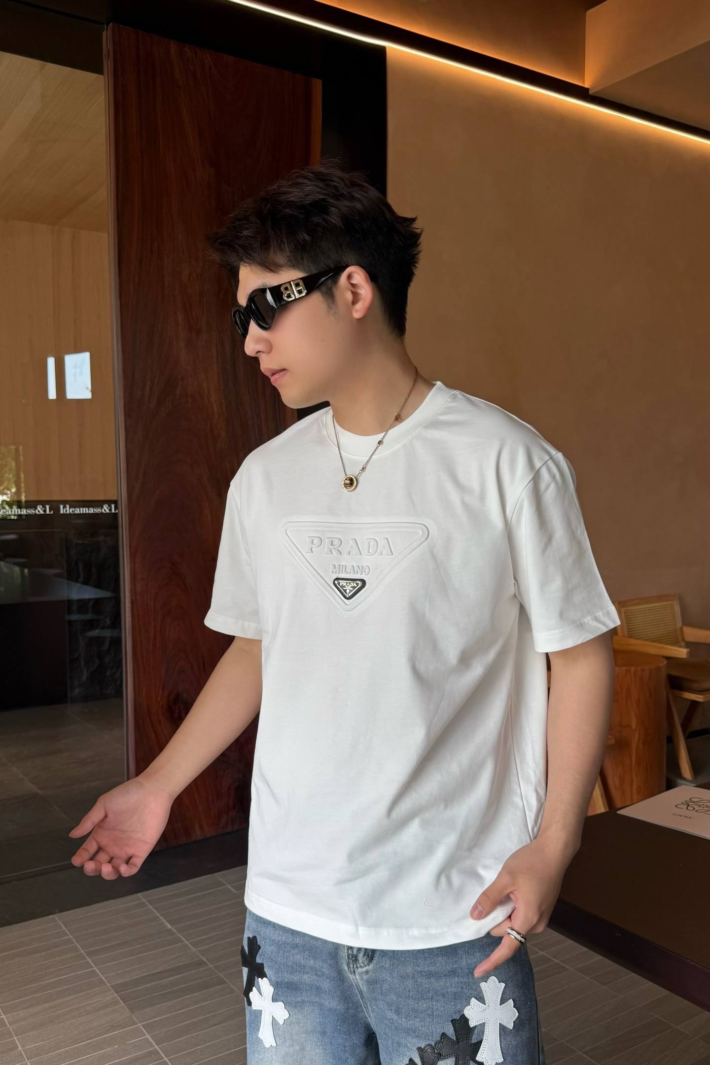 Pra casual embossed t-shirt