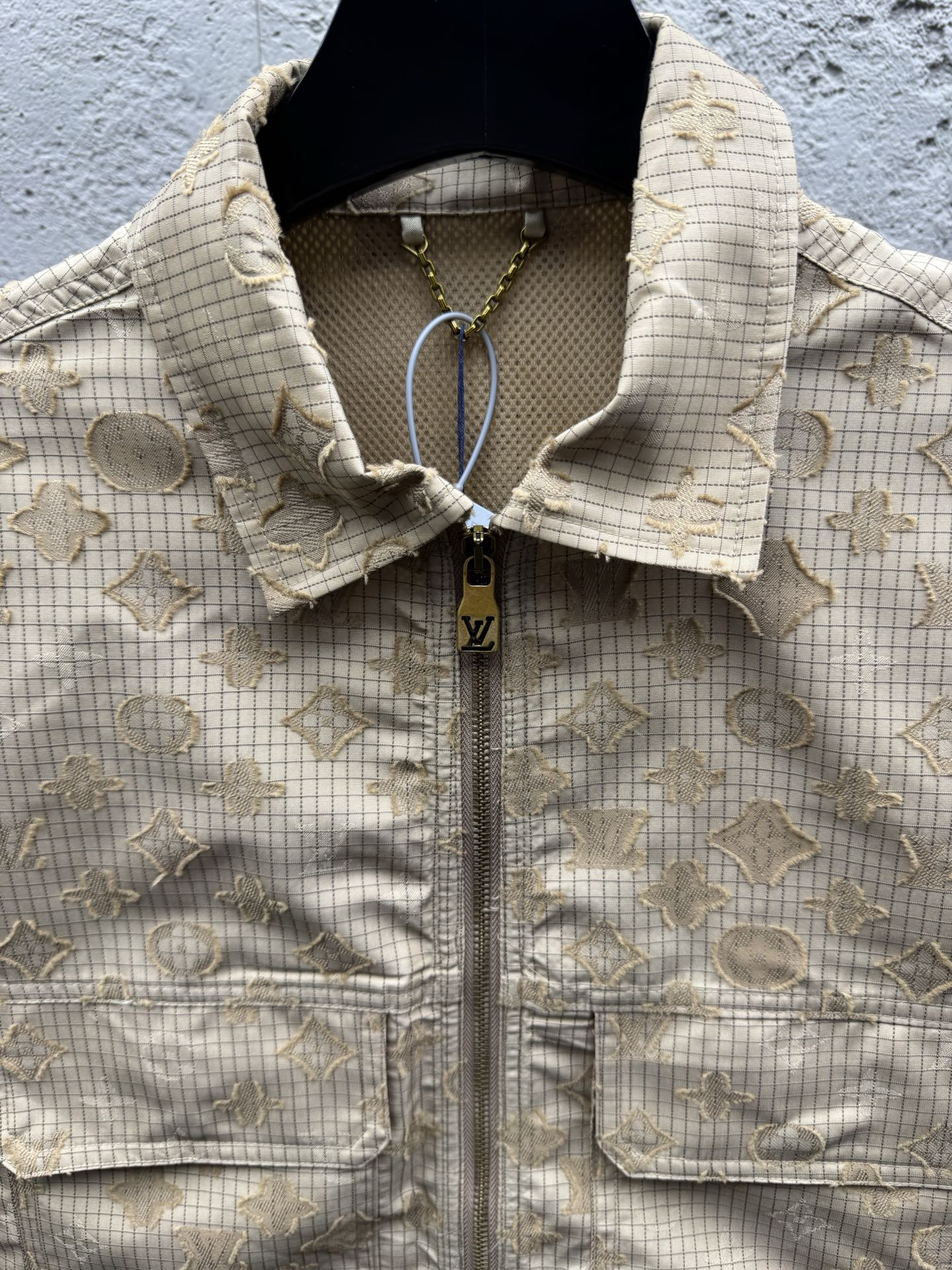 Louis all-over jacquard zip-up jacket