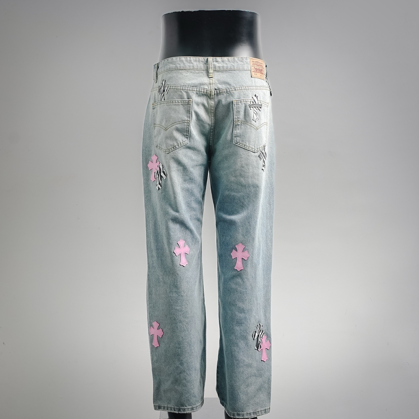 Chrome cross patch jeans