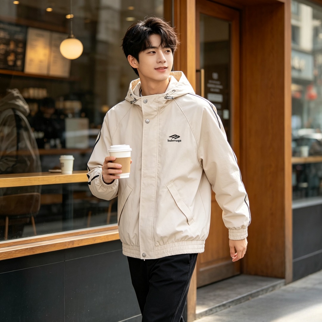 Balen embroidered zip-up jacket