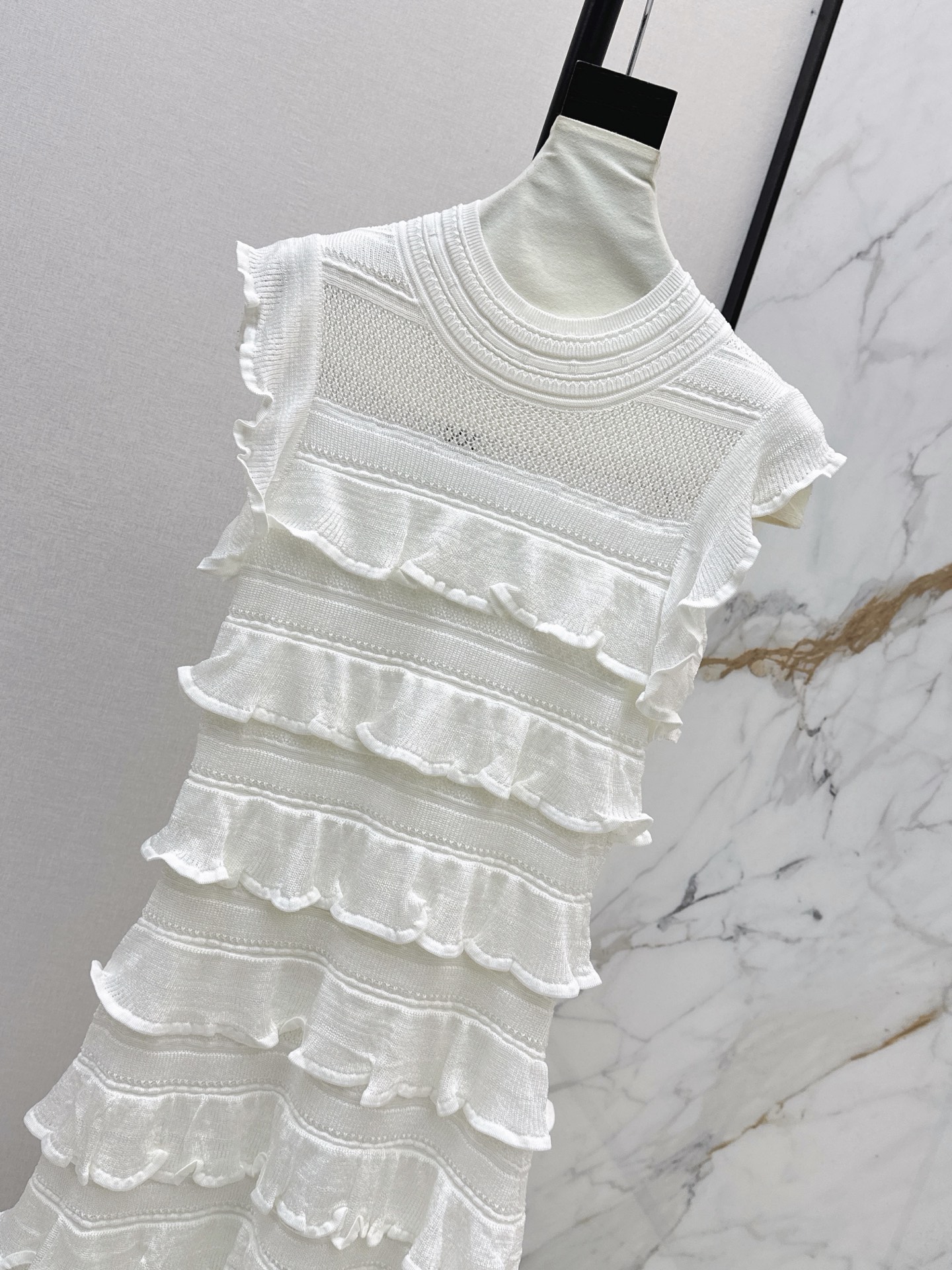 Chol 26fw layered knit dress