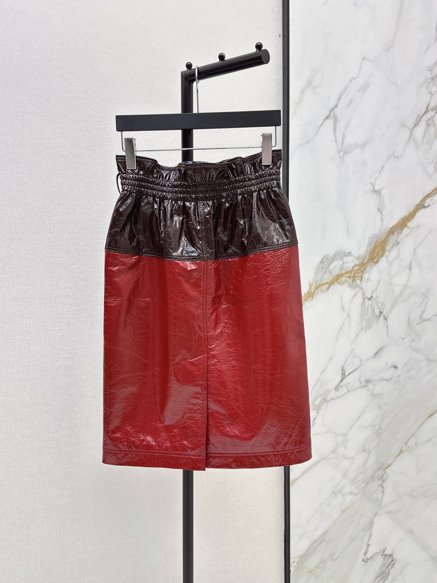 Sain 26ss leather skirt