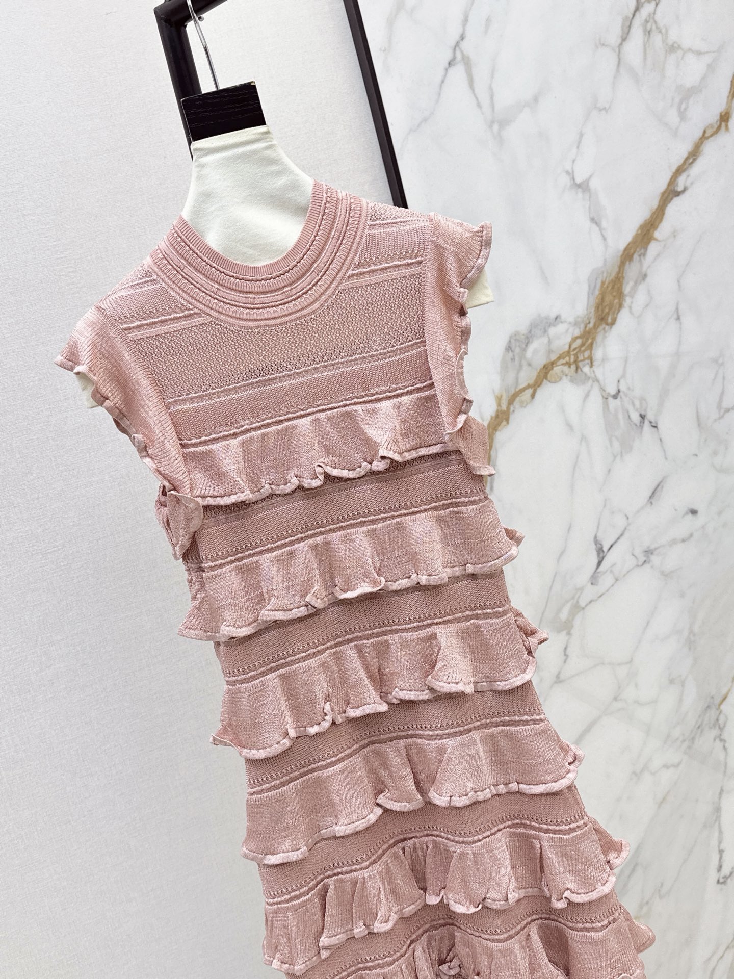 Chol 26fw layered knit dress