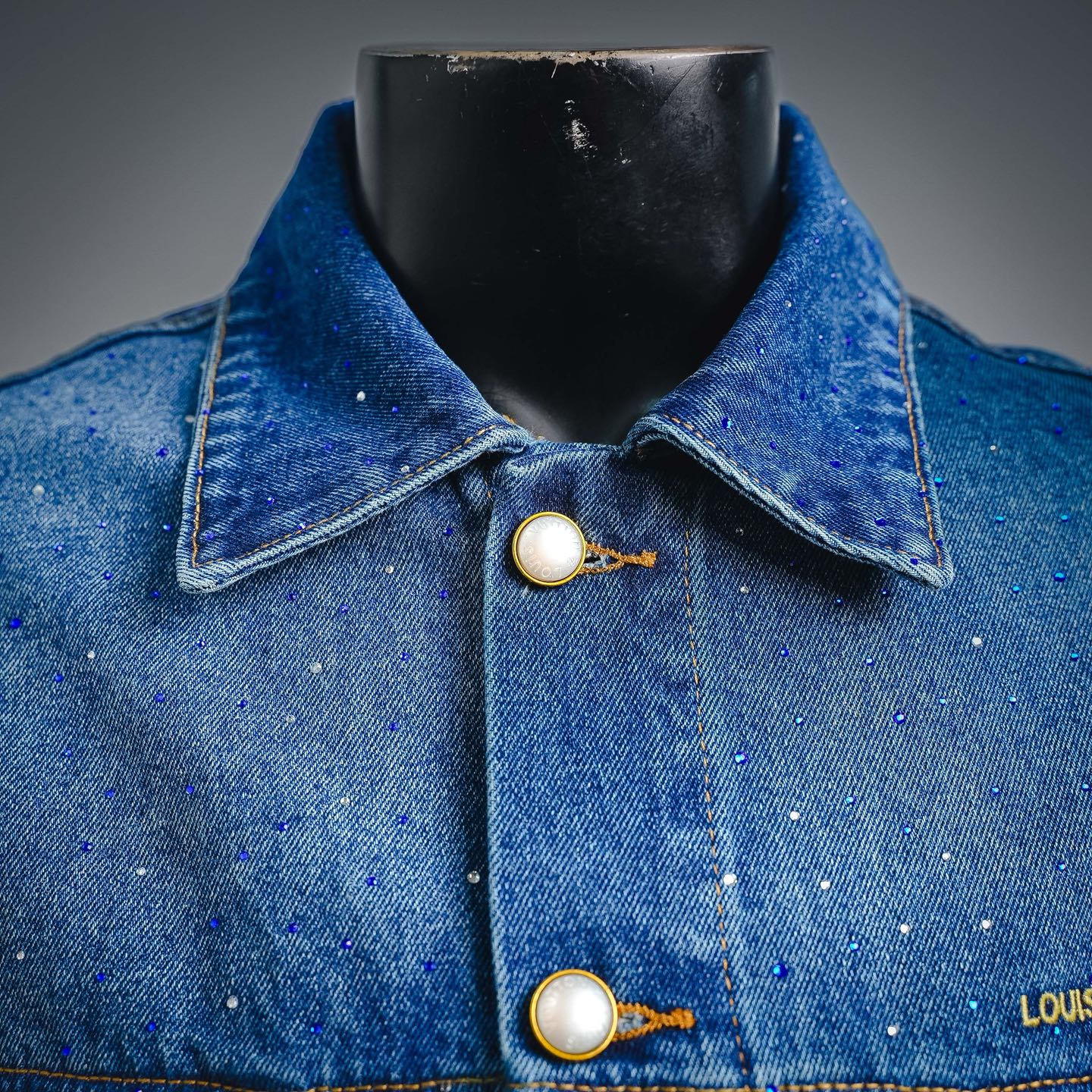 Louis rhinestone denim jacket