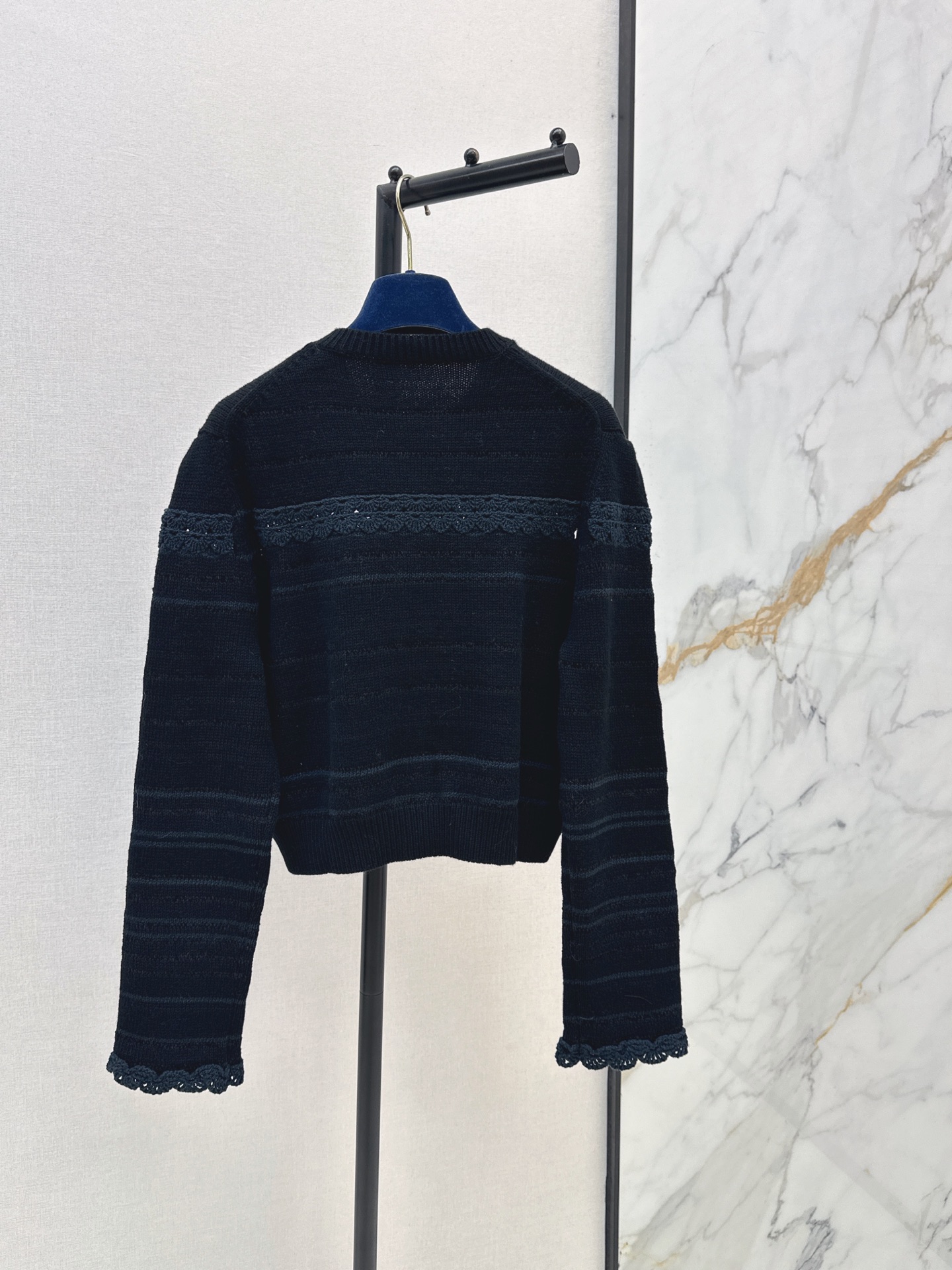 Loui 26fw lace-trim cardigan