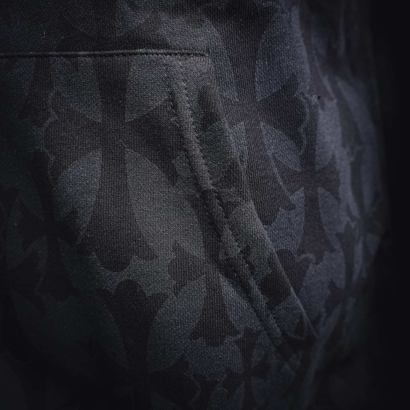 Chrome tonal all-over hoodie
