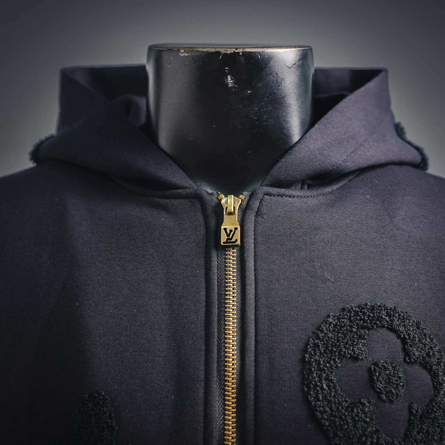 Louis chenille appliqué zip-up jacket