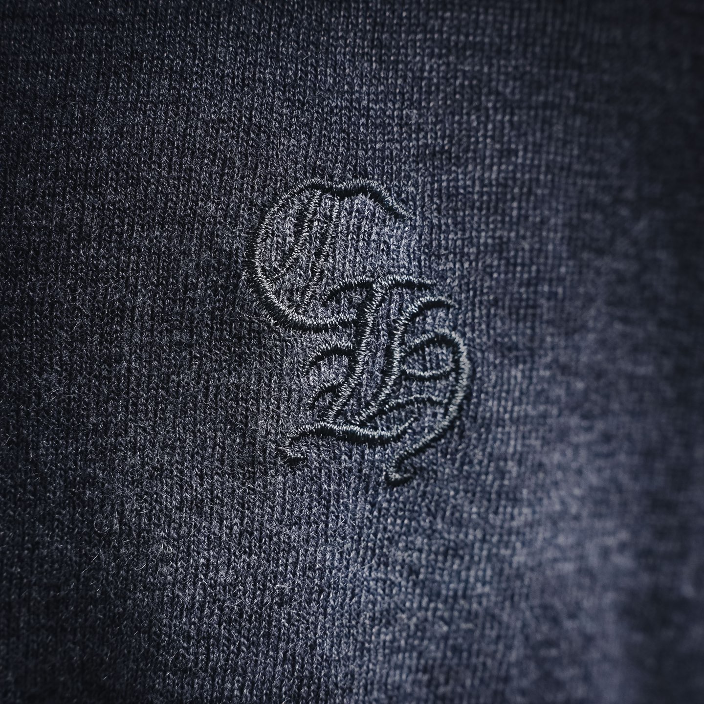 Chrome embroidered knit sweatshirt