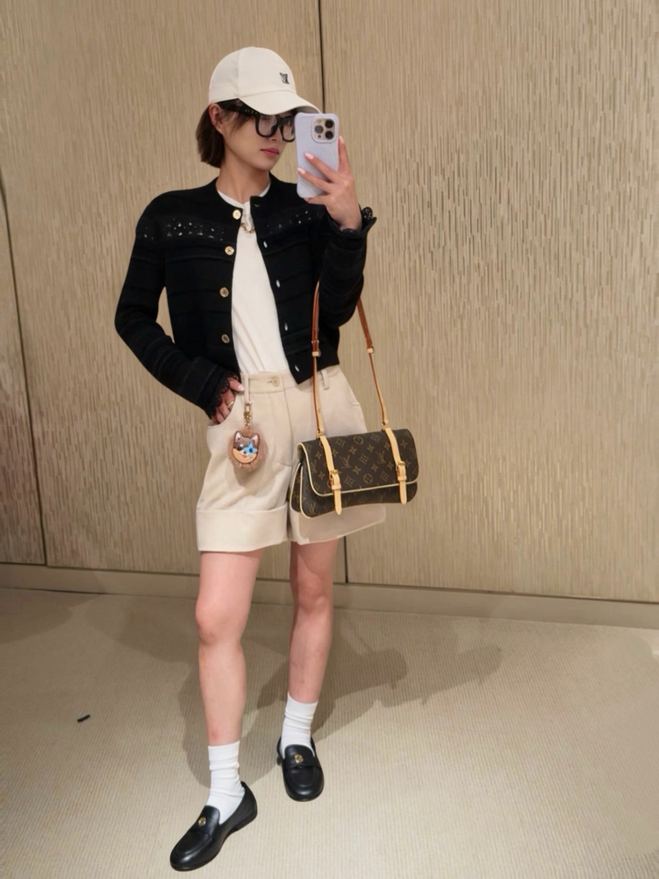 Loui 26fw lace-trim cardigan
