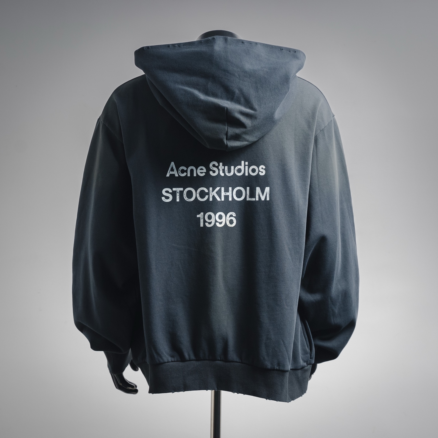 Acen washed letter hoodie