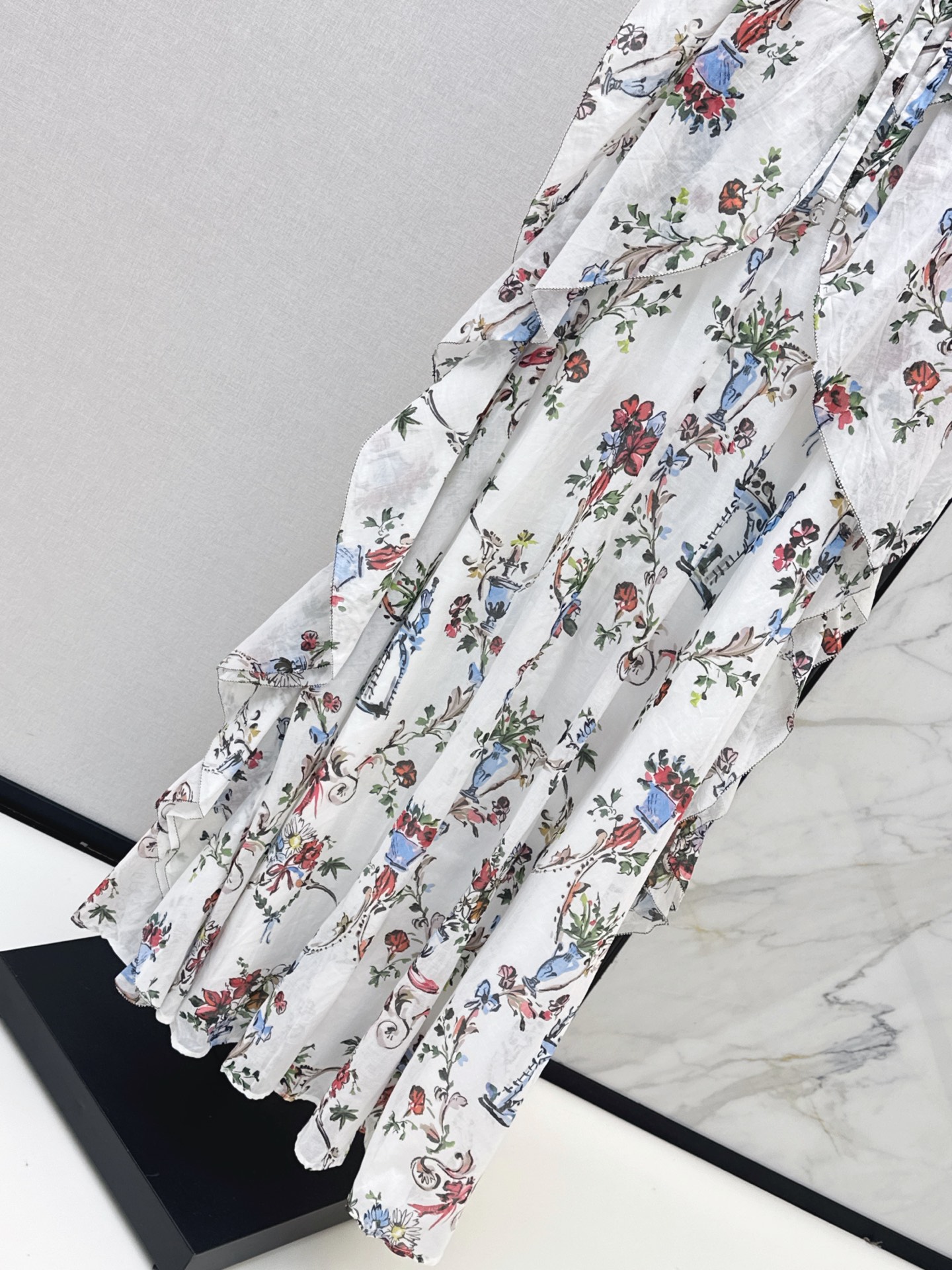 CD 26ss ruffle print dress