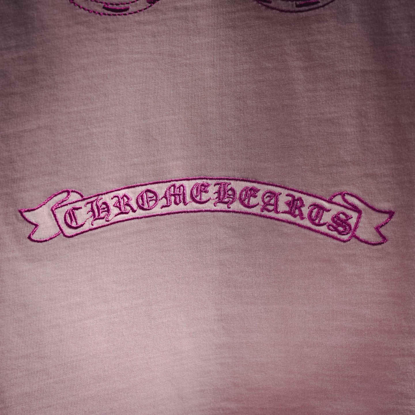 Chrome applique embroidered t-shirt