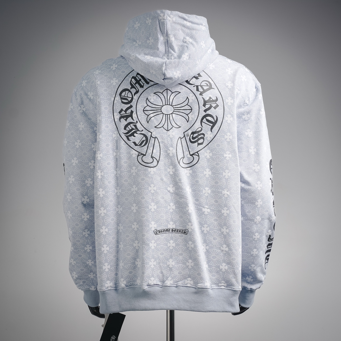 Chrome all-over zip-up jacket