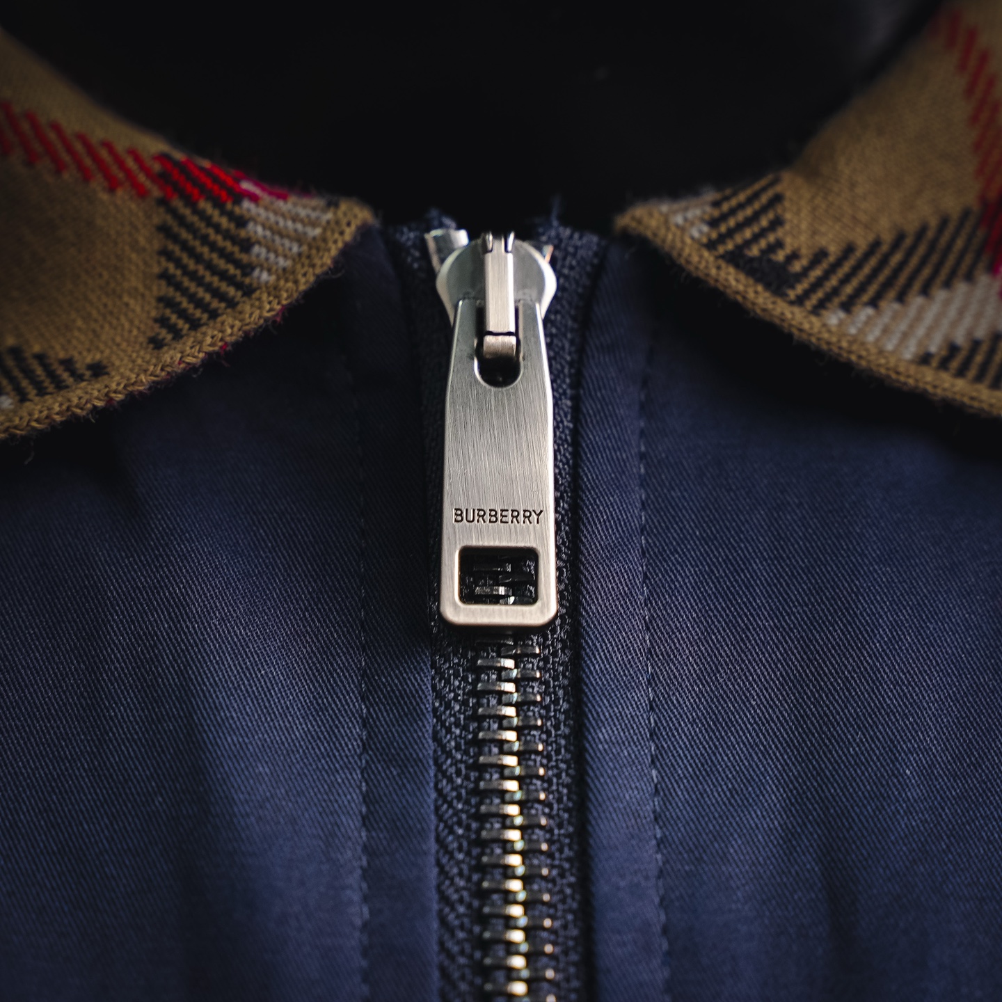 Bur plaid collared jacket