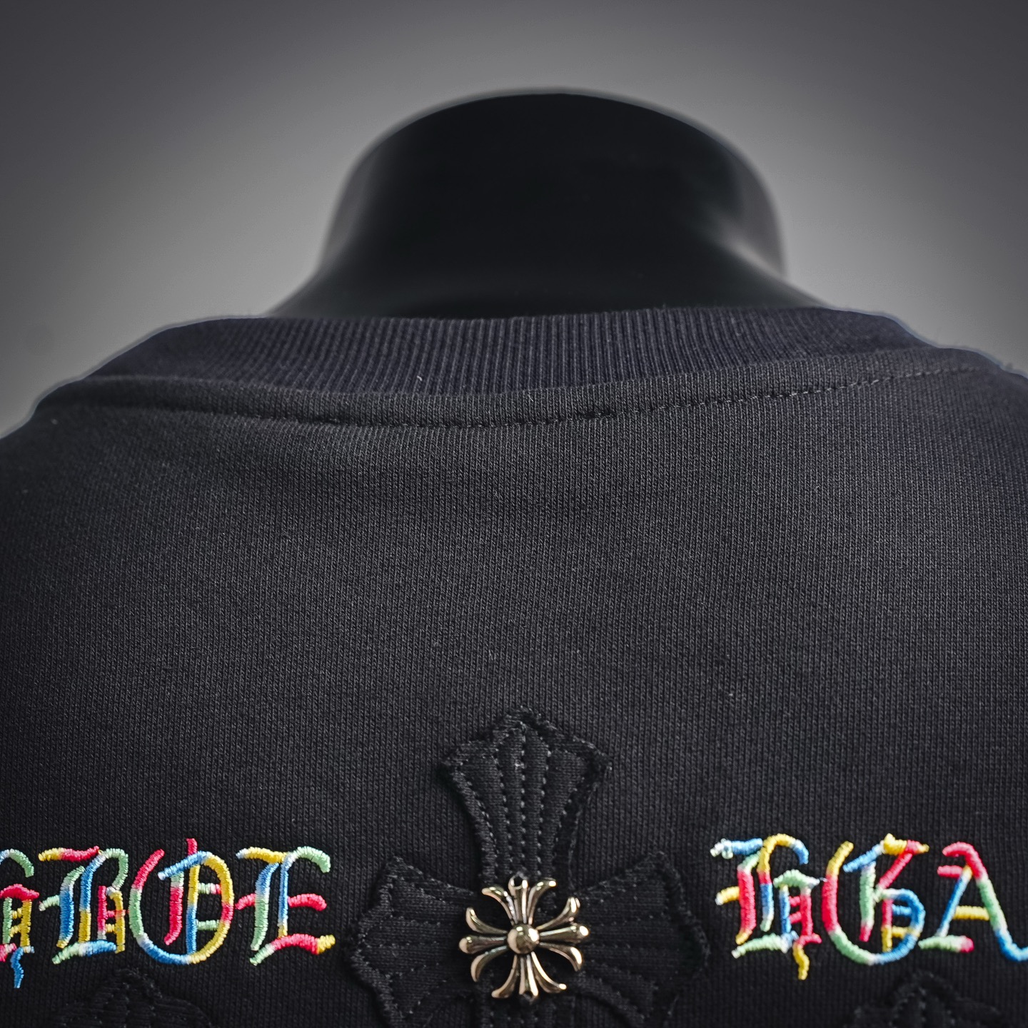 Chrome embroidered gothic sweatshirt