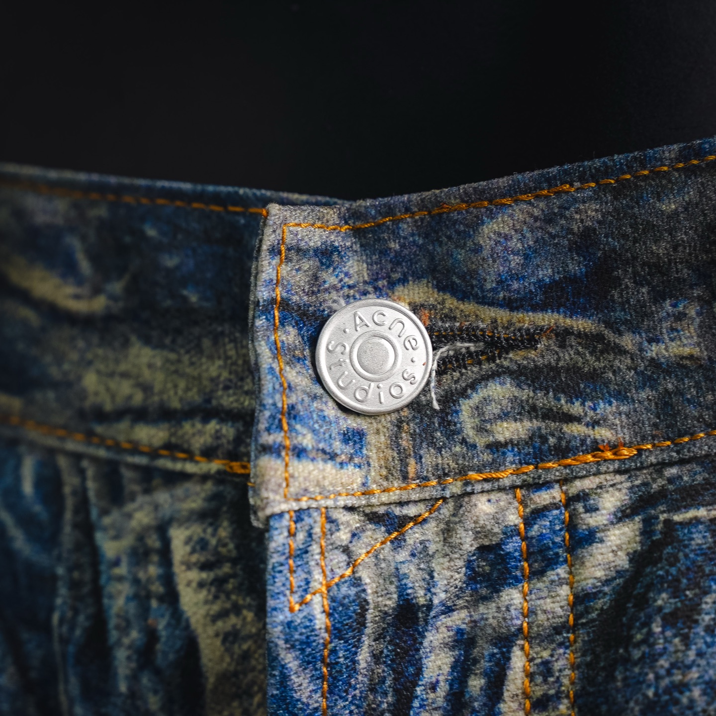 Acne trompe-l'œil graphic jeans