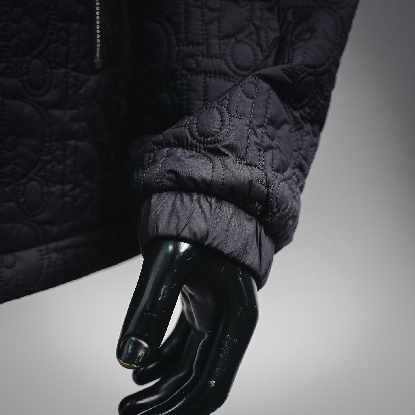 CD quilted embossed jacket