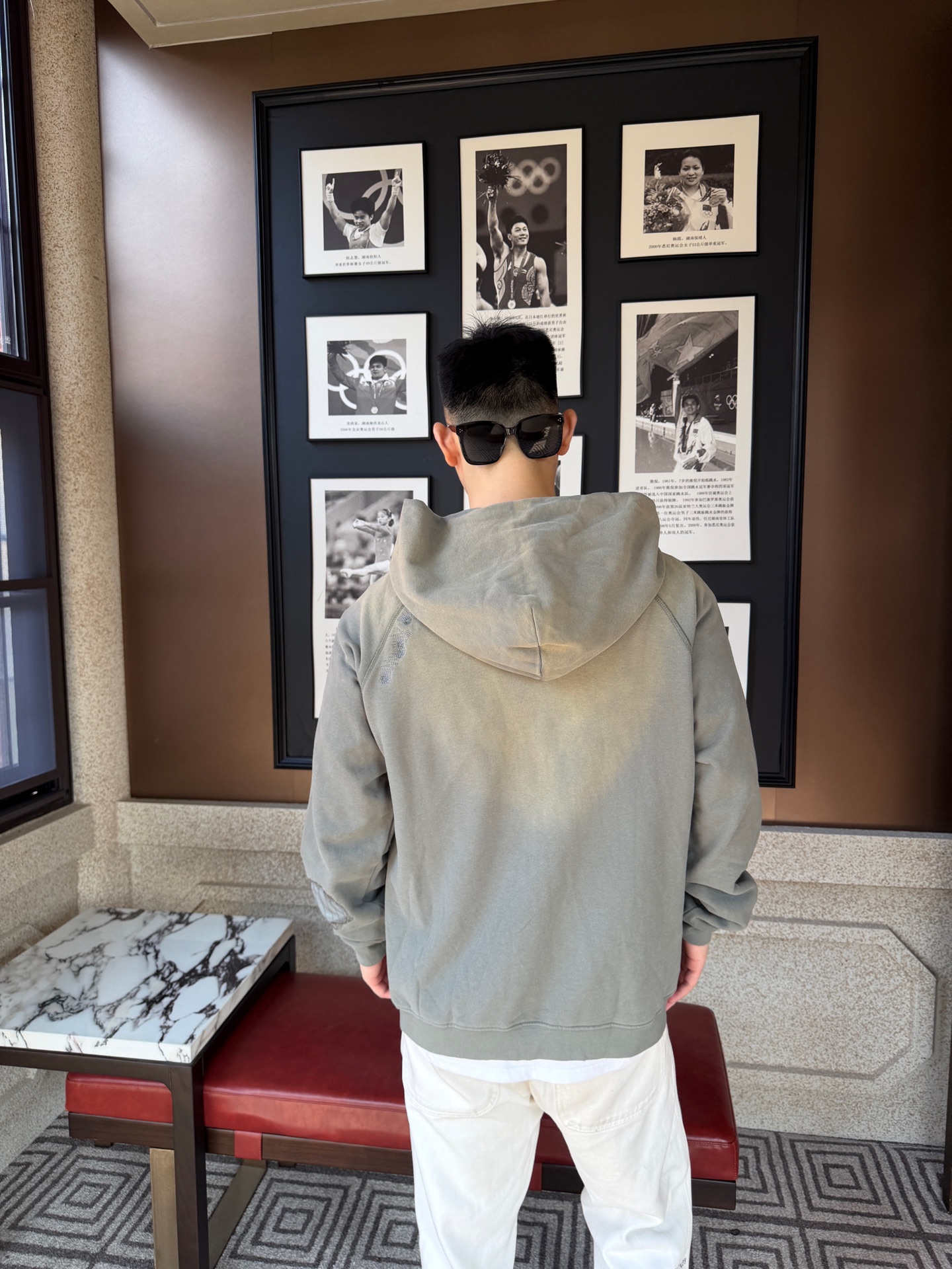 Acne distressed hooded jacket