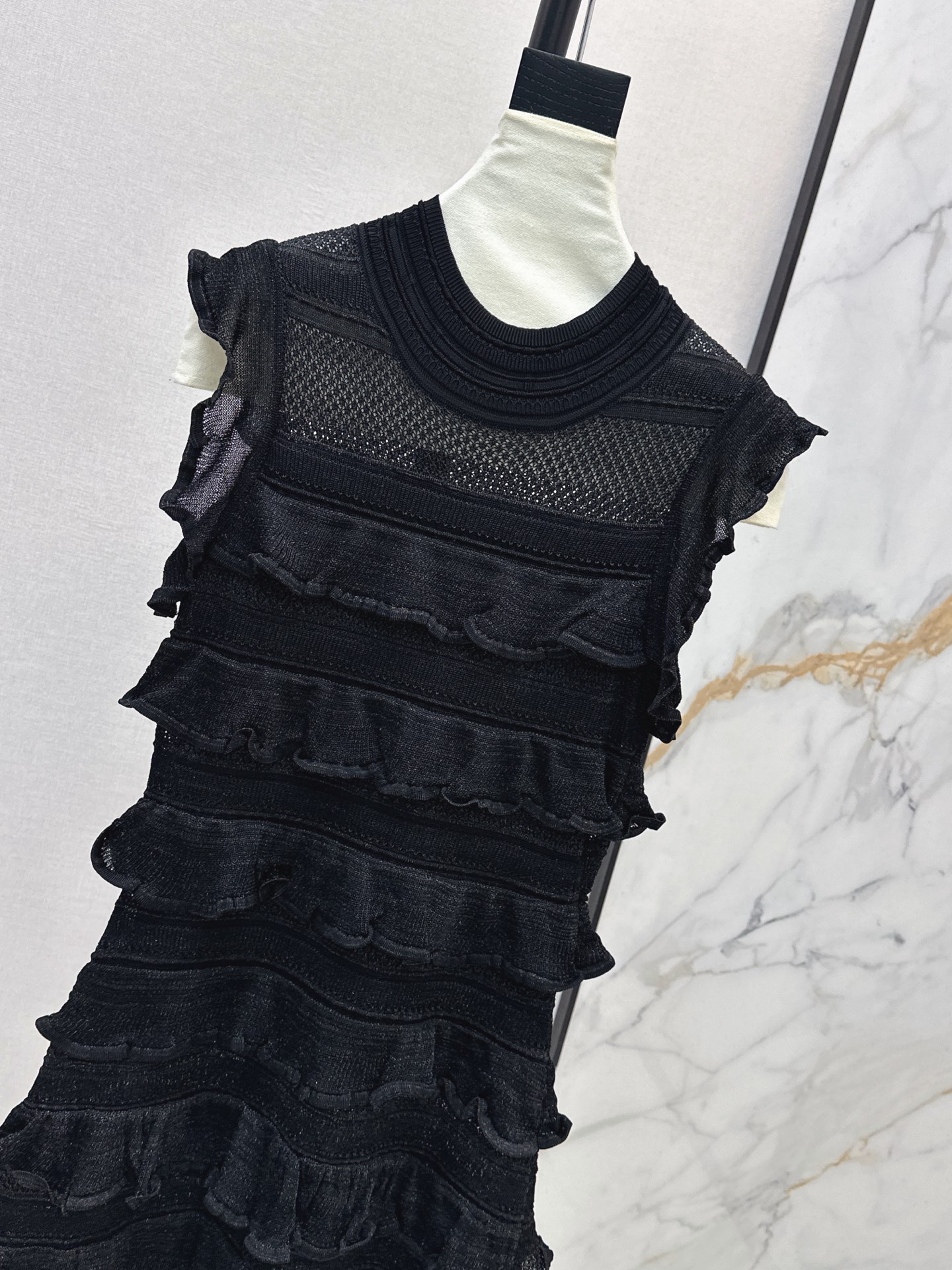 Chol 26fw layered knit dress