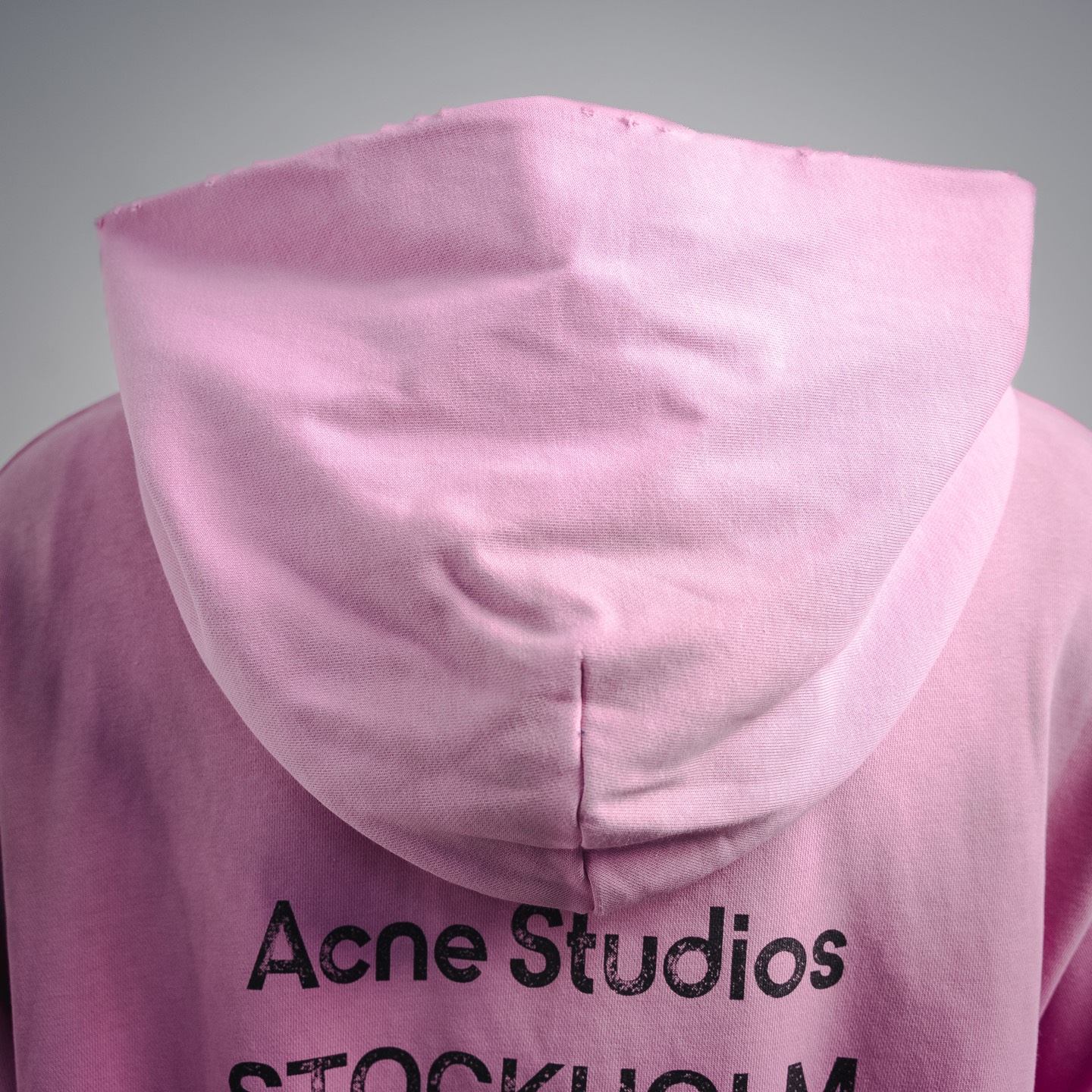 Acne washed letter hoodie