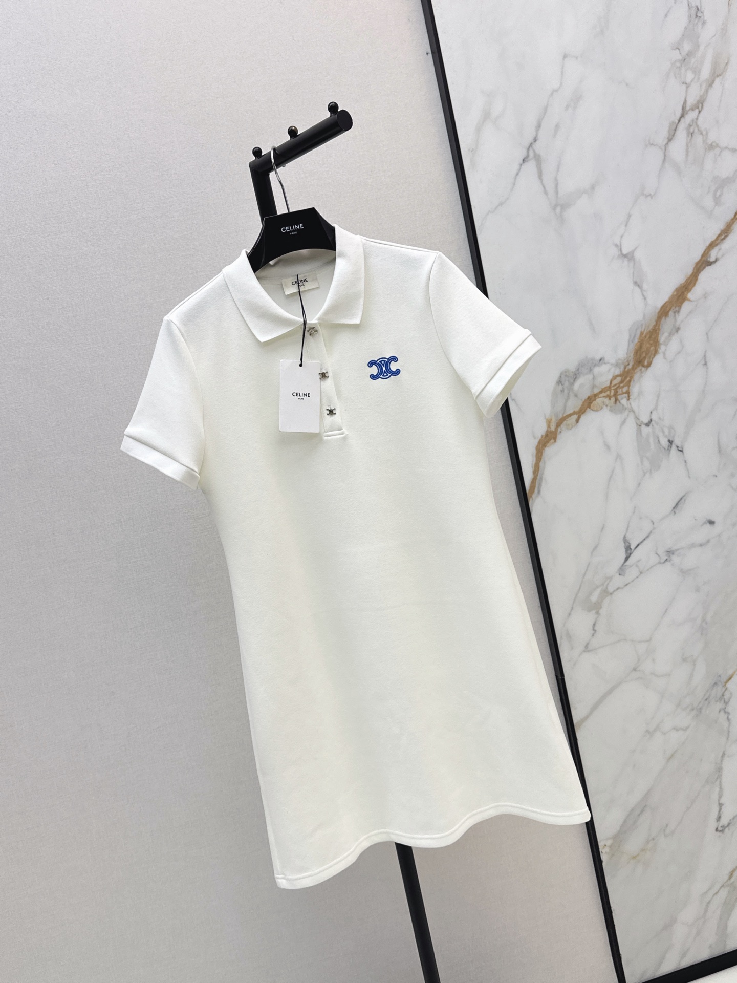 Celi 26ss embroidery polo dress